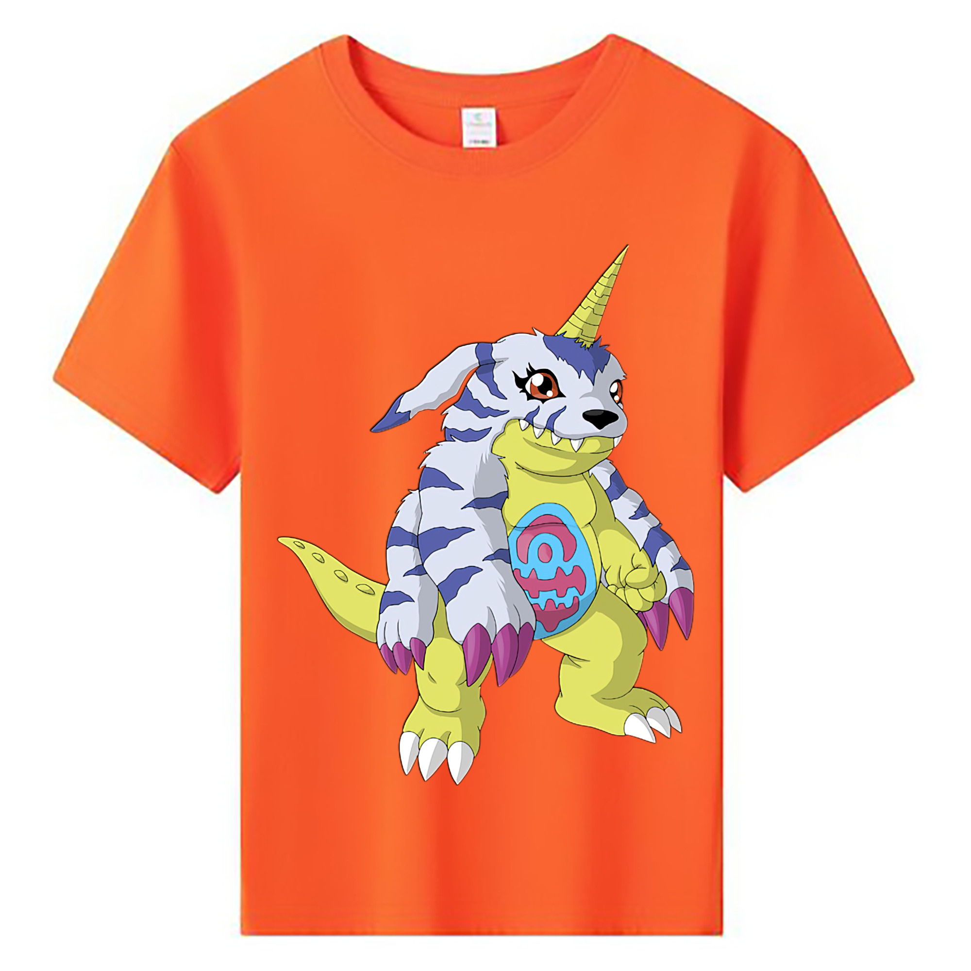 （画像用） Digimon デジタルモンスター/デジモン 綿100％キッズTシャツ（フロントプリント）