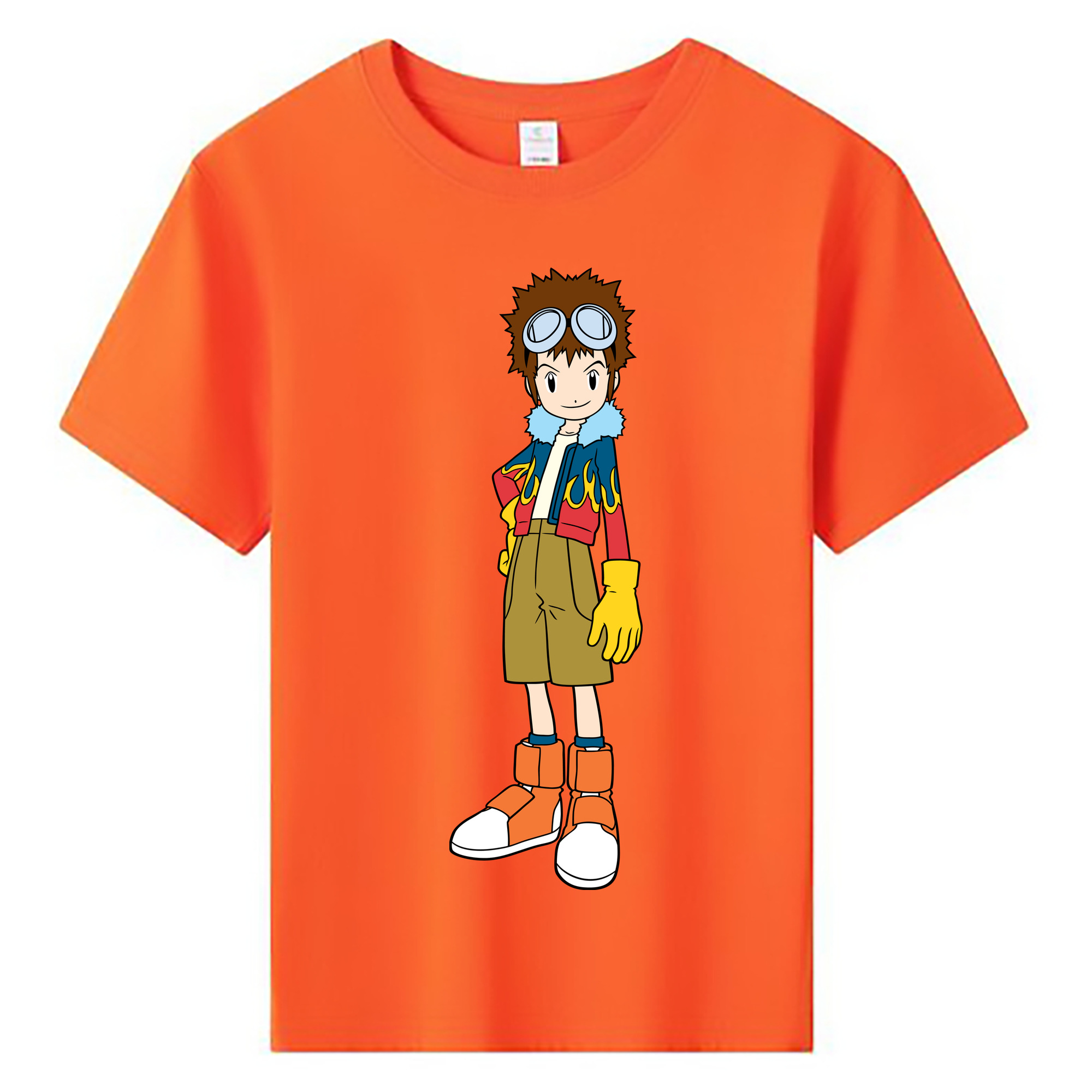 （画像用） Digimon デジタルモンスター/デジモン 綿100％キッズTシャツ（フロントプリント）