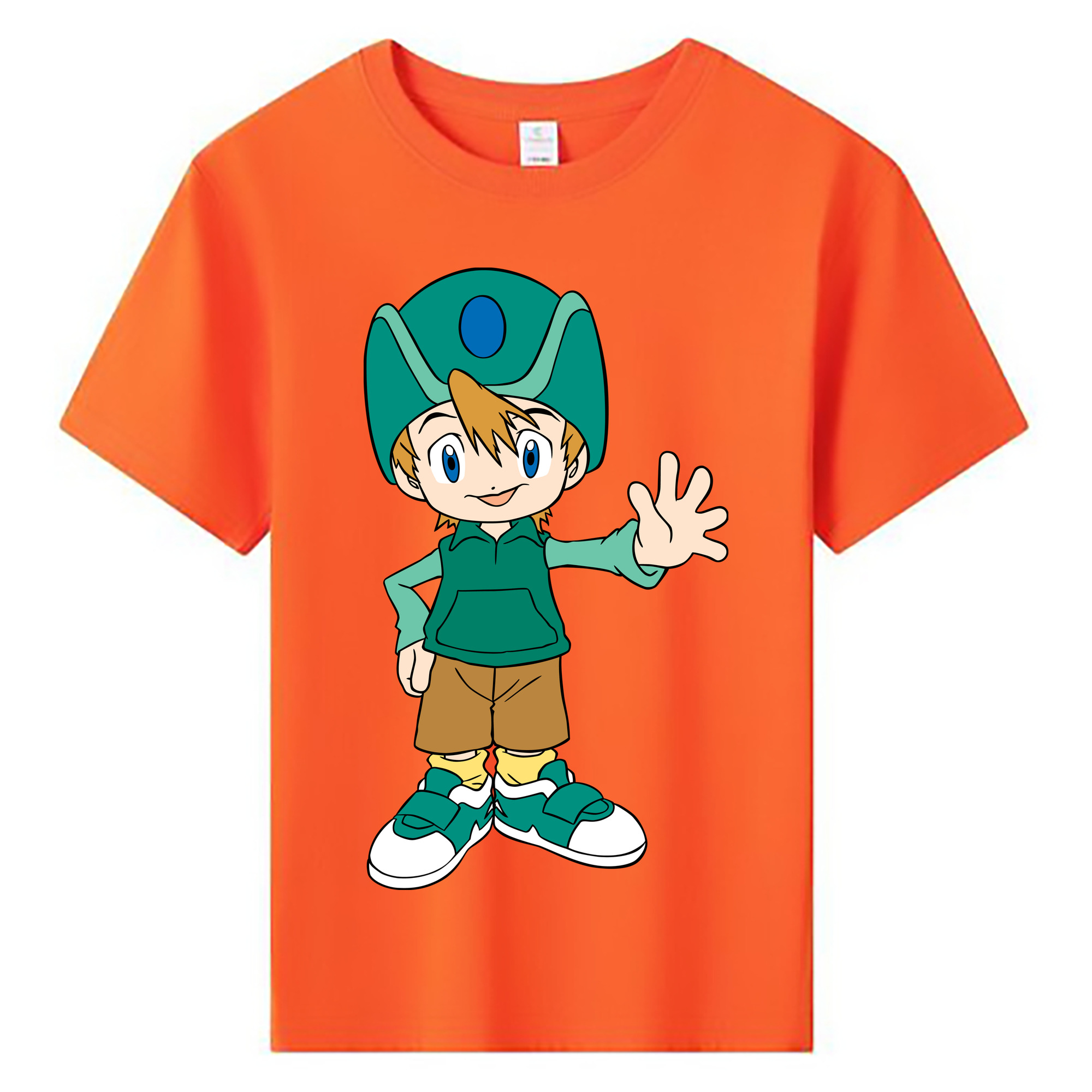 （画像用） Digimon デジタルモンスター/デジモン 綿100％キッズTシャツ（フロントプリント）