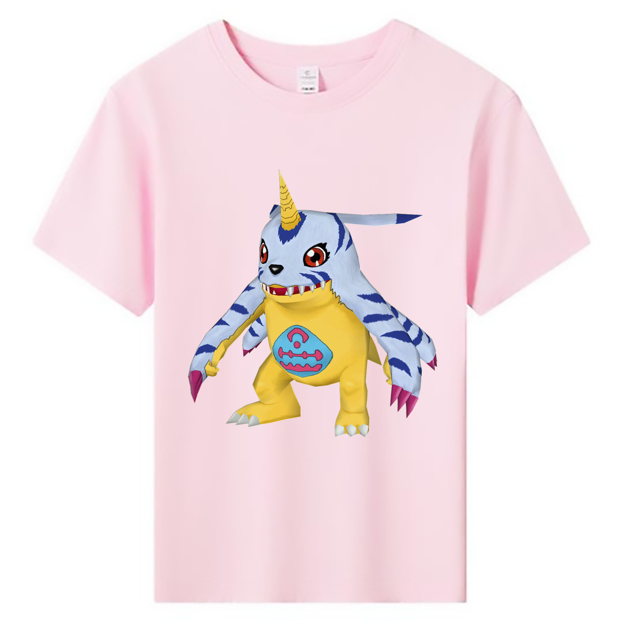（画像用） Digimon デジタルモンスター/デジモン 綿100％キッズTシャツ（フロントプリント）
