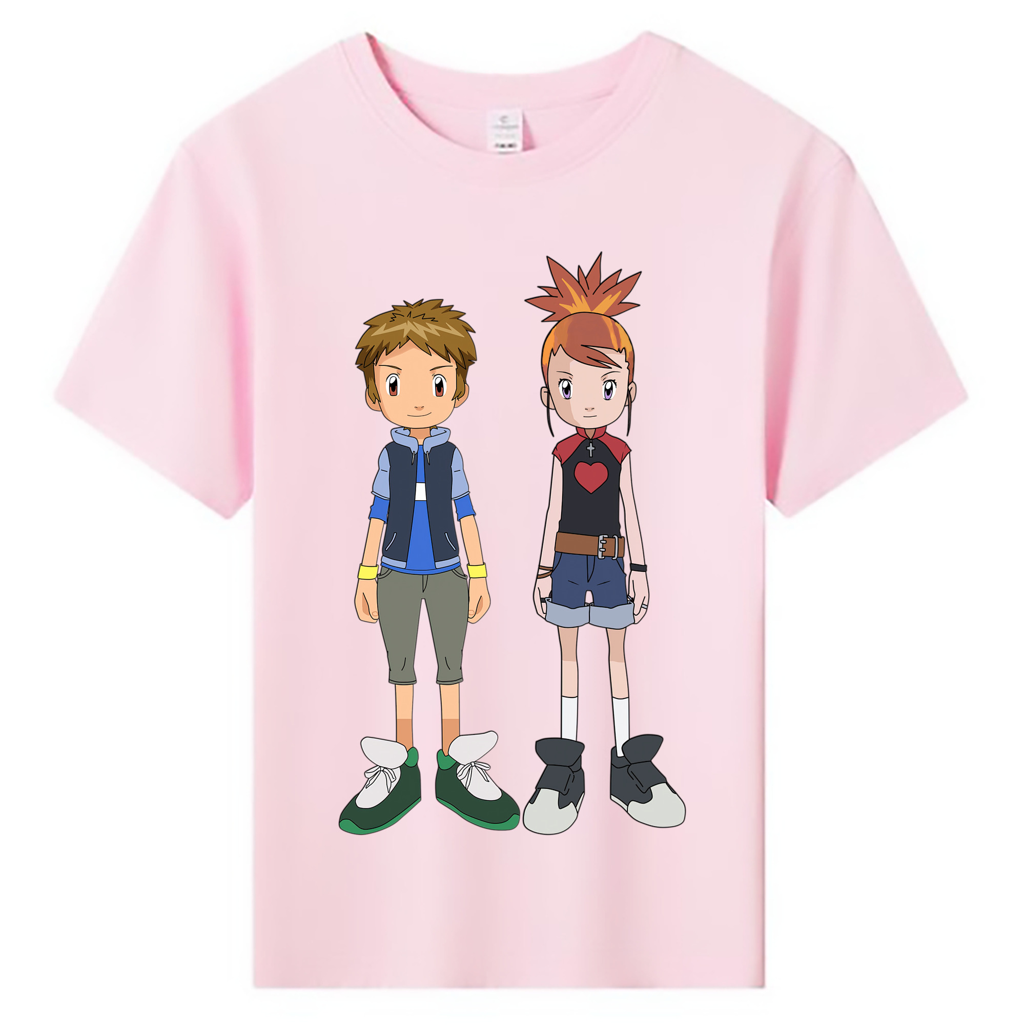 （画像用） Digimon デジタルモンスター/デジモン 綿100％キッズTシャツ（フロントプリント）