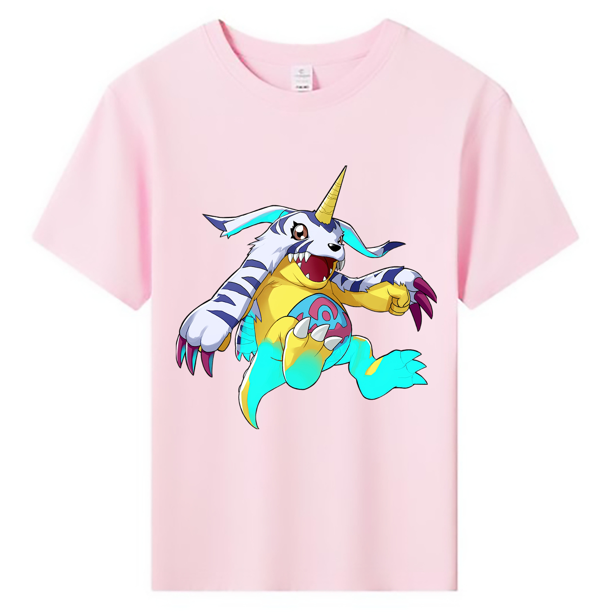 （画像用） Digimon デジタルモンスター/デジモン 綿100％キッズTシャツ（フロントプリント）