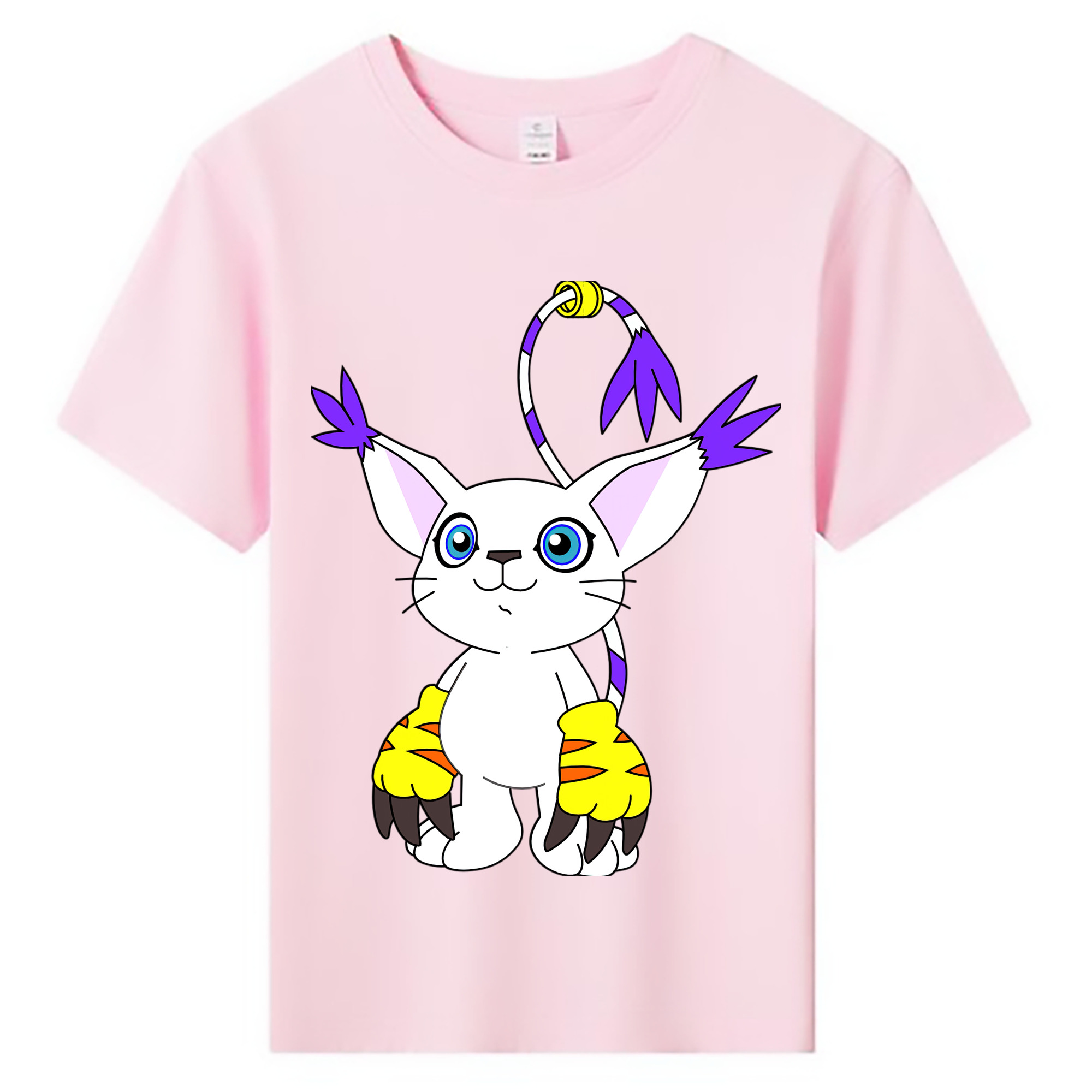 （画像用） Digimon デジタルモンスター/デジモン 綿100％キッズTシャツ（フロントプリント）