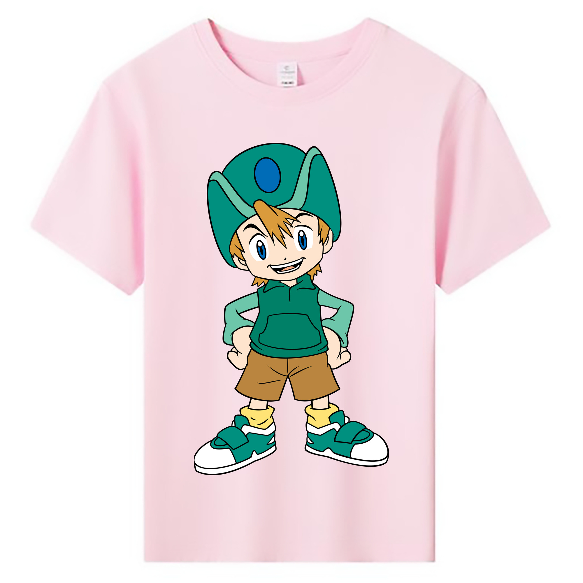 （画像用） Digimon デジタルモンスター/デジモン 綿100％キッズTシャツ（フロントプリント）