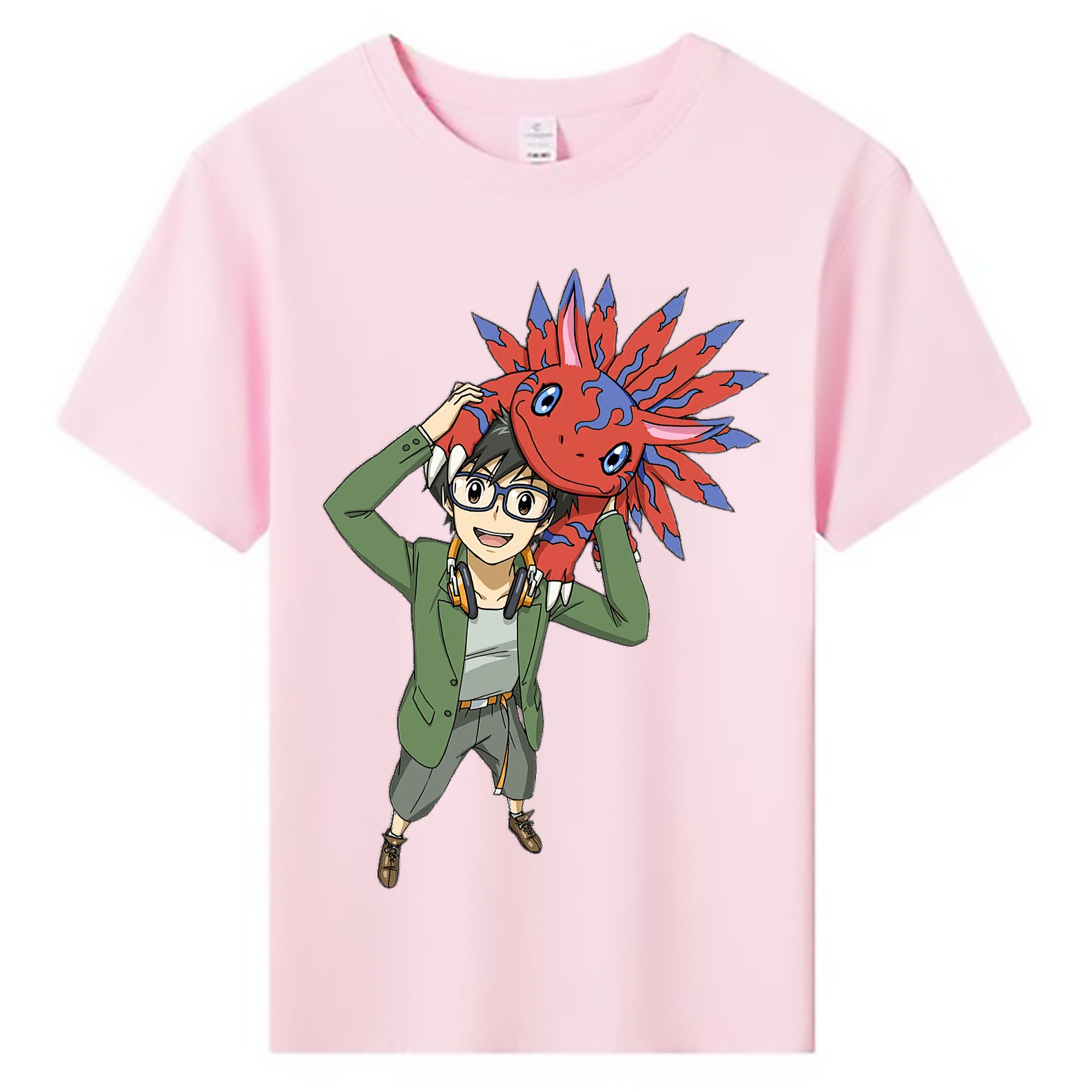 （画像用） Digimon デジタルモンスター/デジモン 綿100％キッズTシャツ（フロントプリント）