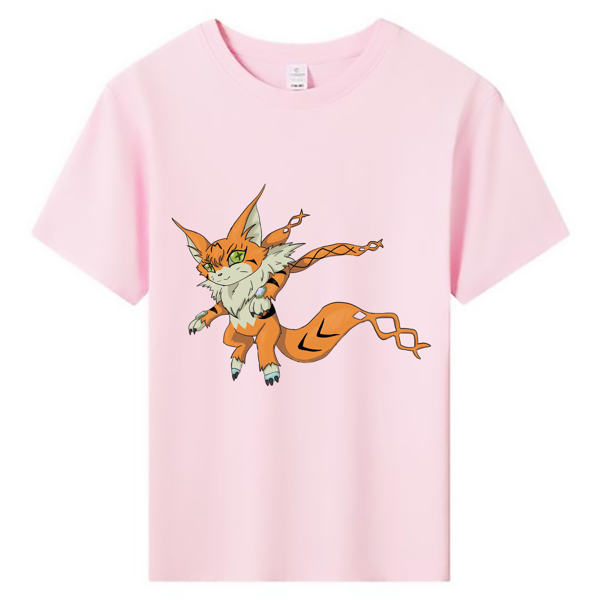 （画像用） Digimon デジタルモンスター/デジモン 綿100％キッズTシャツ（フロントプリント）
