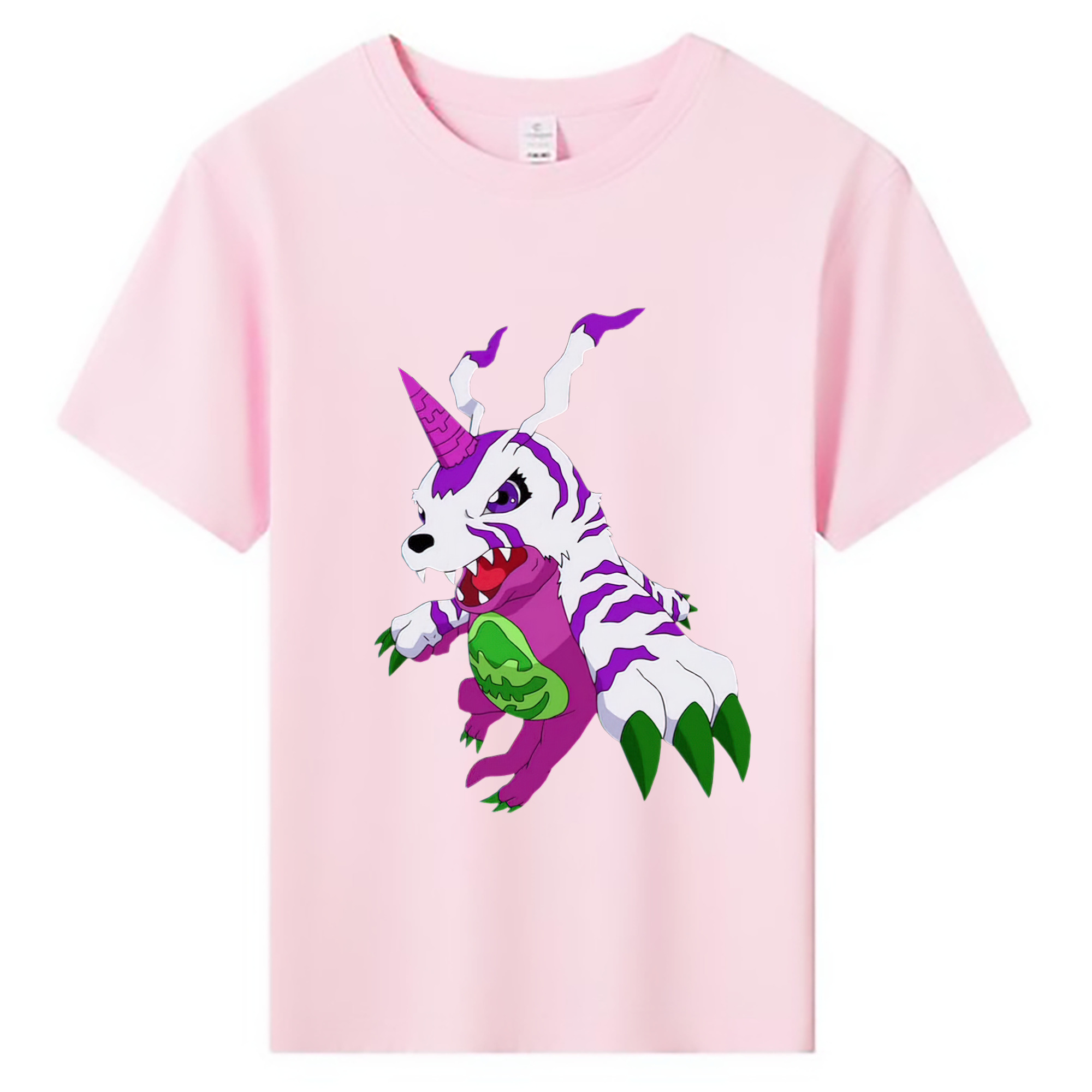（画像用） Digimon デジタルモンスター/デジモン 綿100％キッズTシャツ（フロントプリント）