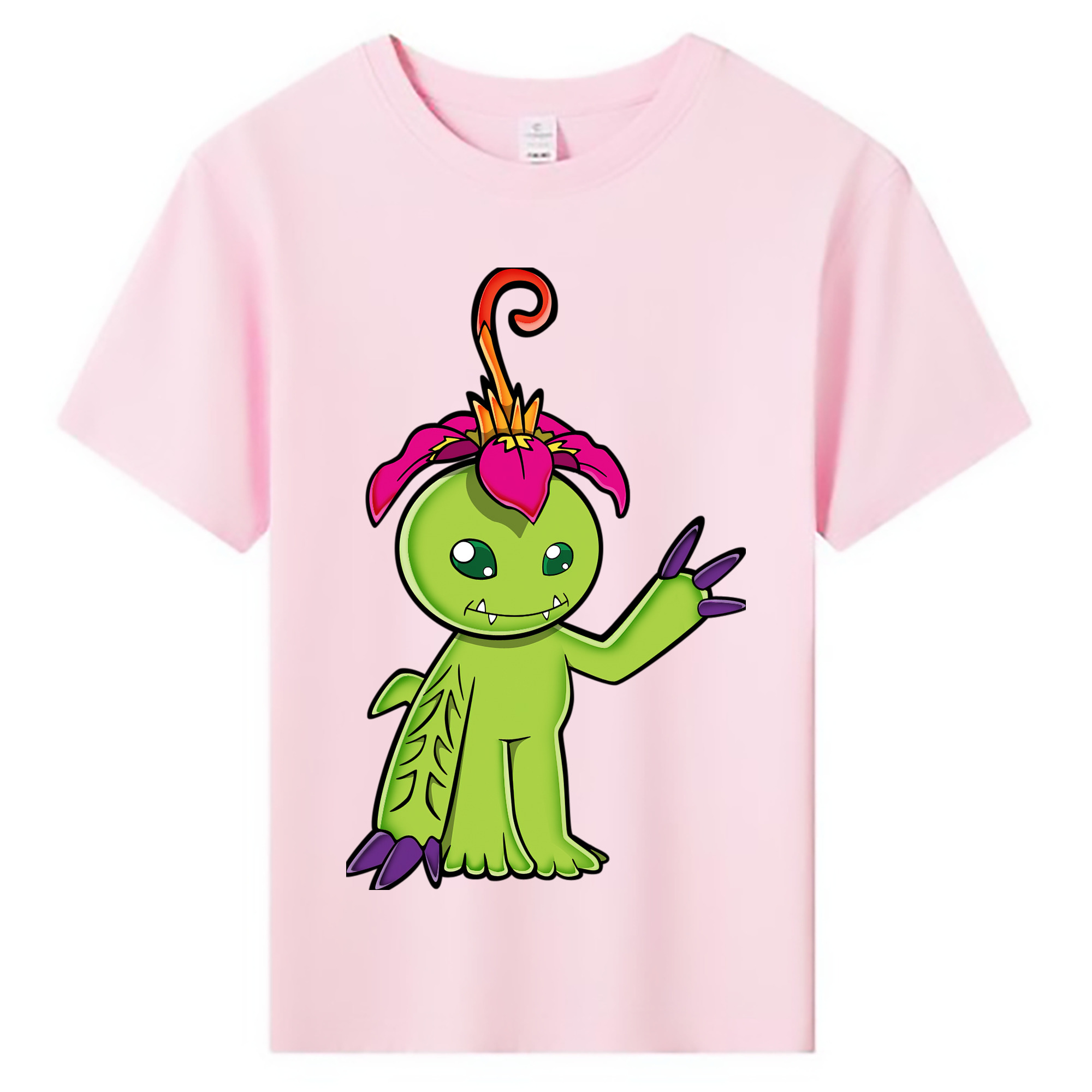 （画像用） Digimon デジタルモンスター/デジモン 綿100％キッズTシャツ（フロントプリント）