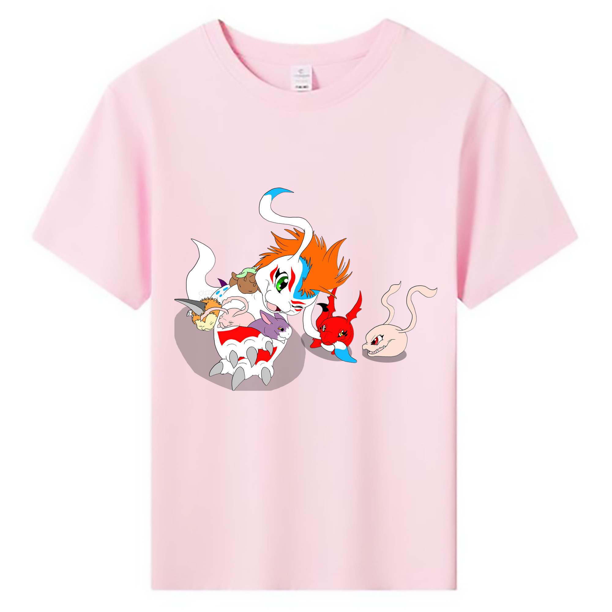 （画像用） Digimon デジタルモンスター/デジモン 綿100％キッズTシャツ（フロントプリント）