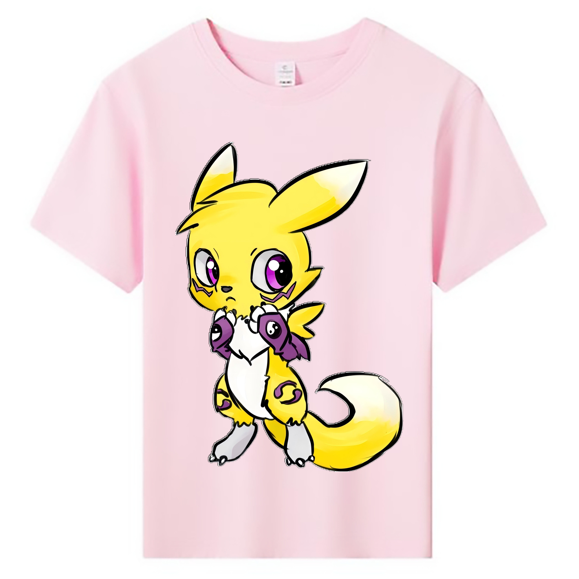 （画像用） Digimon デジタルモンスター/デジモン 綿100％キッズTシャツ（フロントプリント）