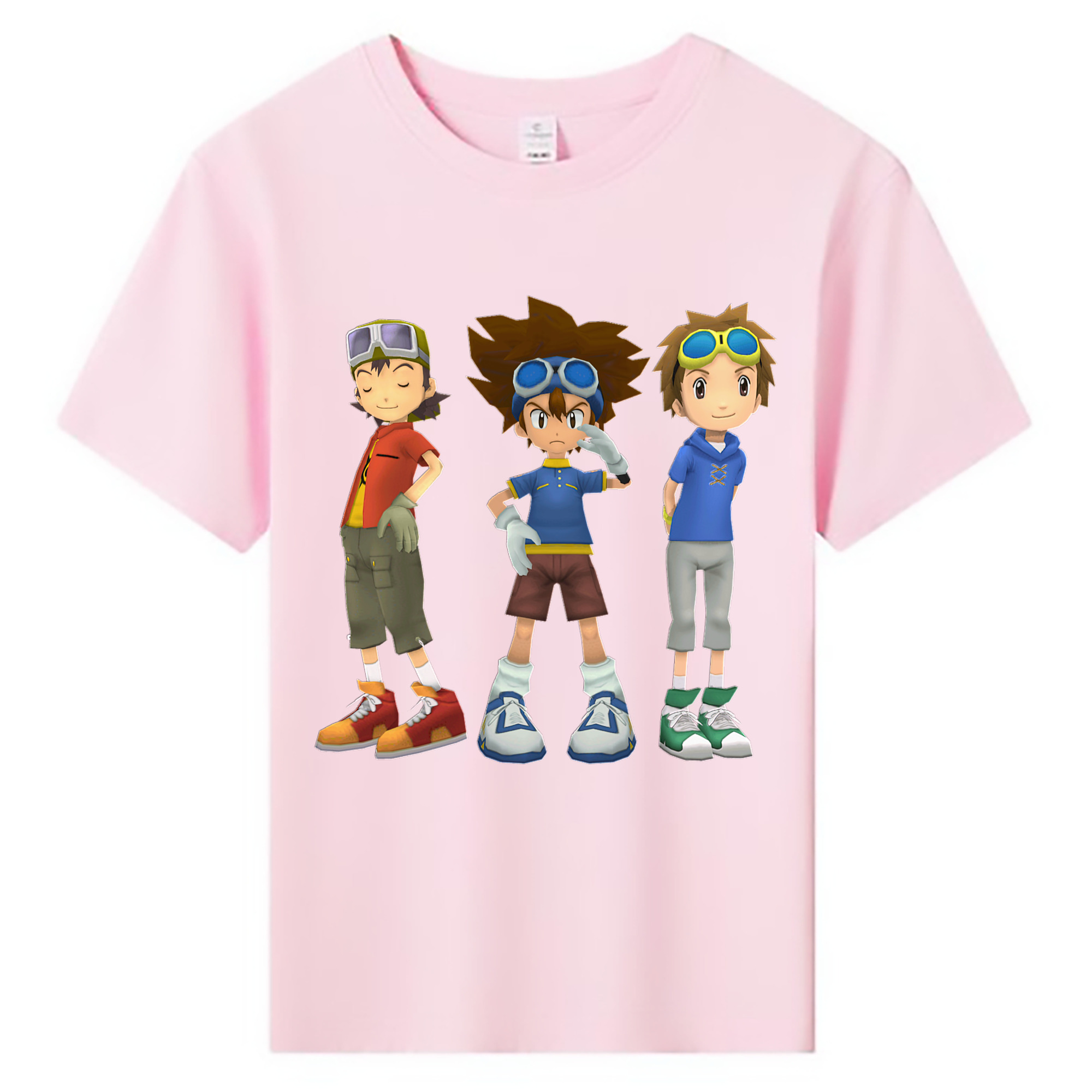 （画像用） Digimon デジタルモンスター/デジモン 綿100％キッズTシャツ（フロントプリント）