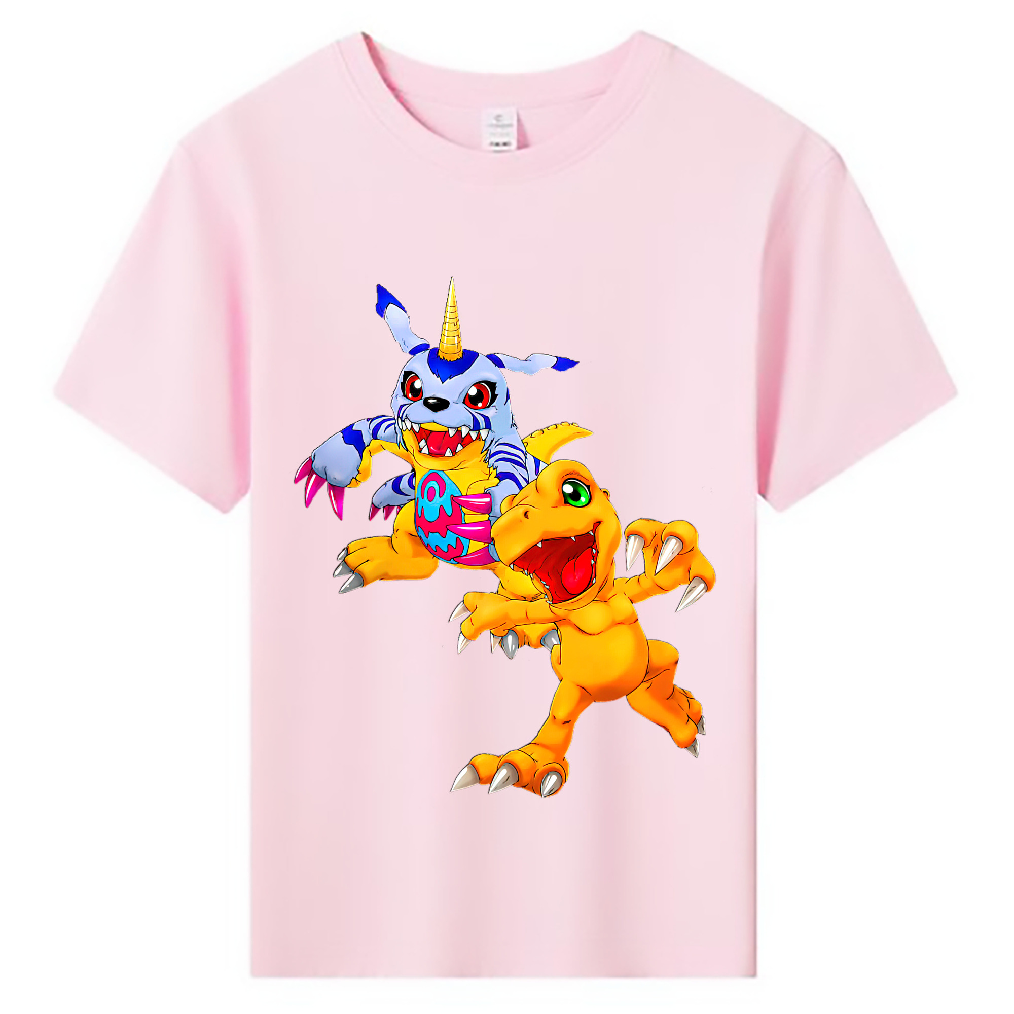 （画像用） Digimon デジタルモンスター/デジモン 綿100％キッズTシャツ（フロントプリント）