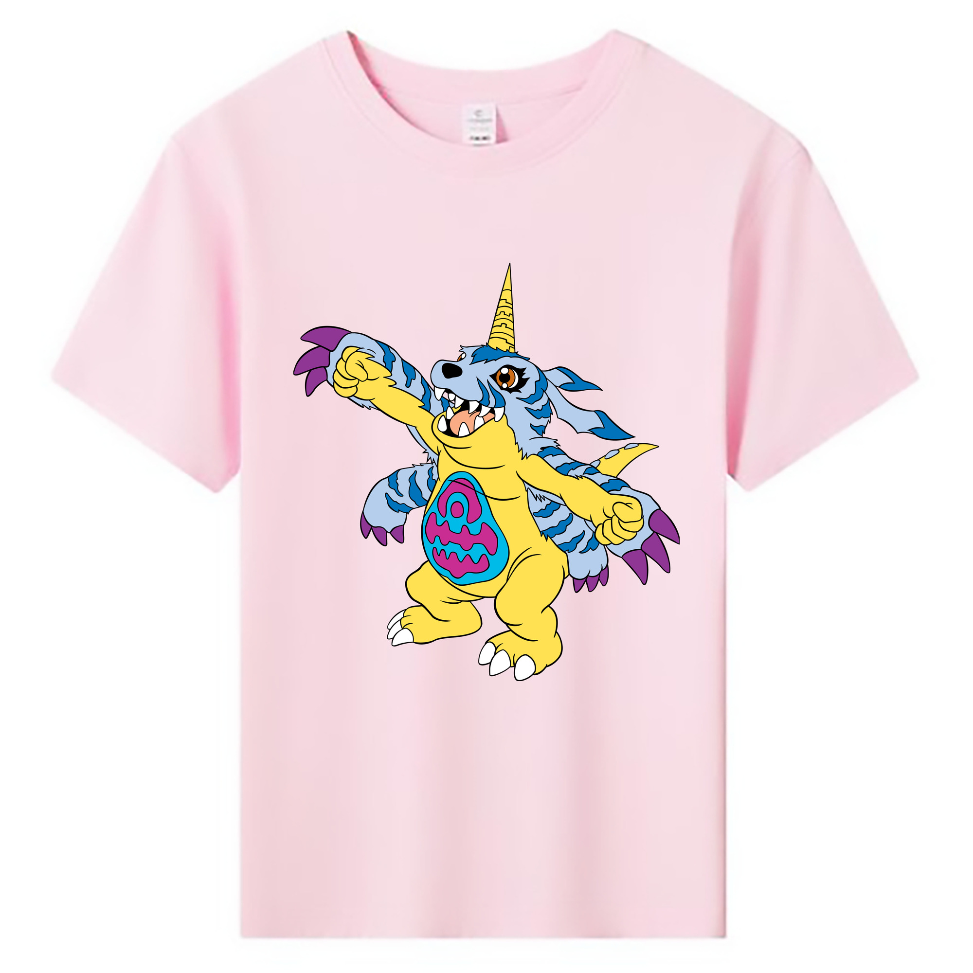 （画像用） Digimon デジタルモンスター/デジモン 綿100％キッズTシャツ（フロントプリント）