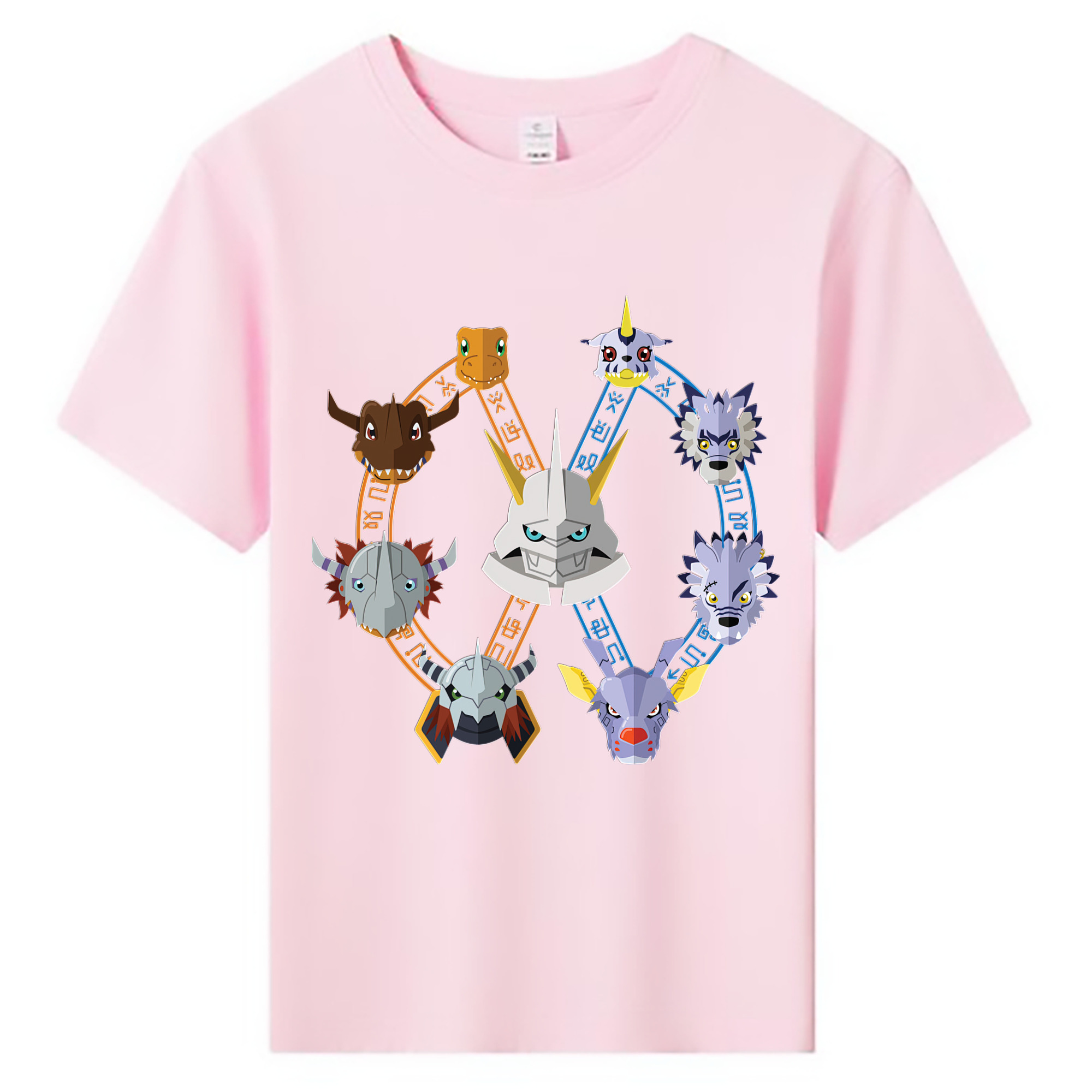 （画像用） Digimon デジタルモンスター/デジモン 綿100％キッズTシャツ（フロントプリント）