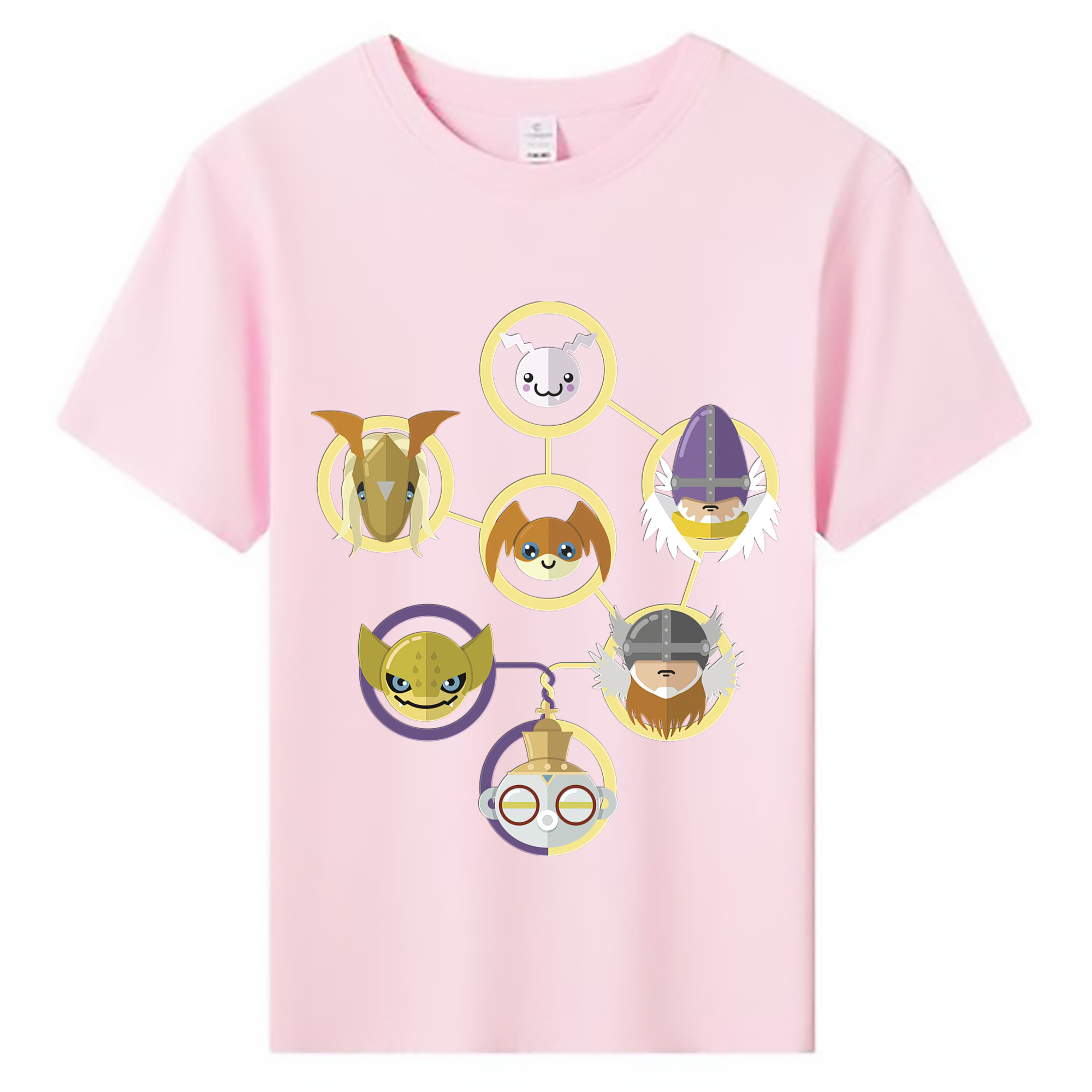 （画像用） Digimon デジタルモンスター/デジモン 綿100％キッズTシャツ（フロントプリント）