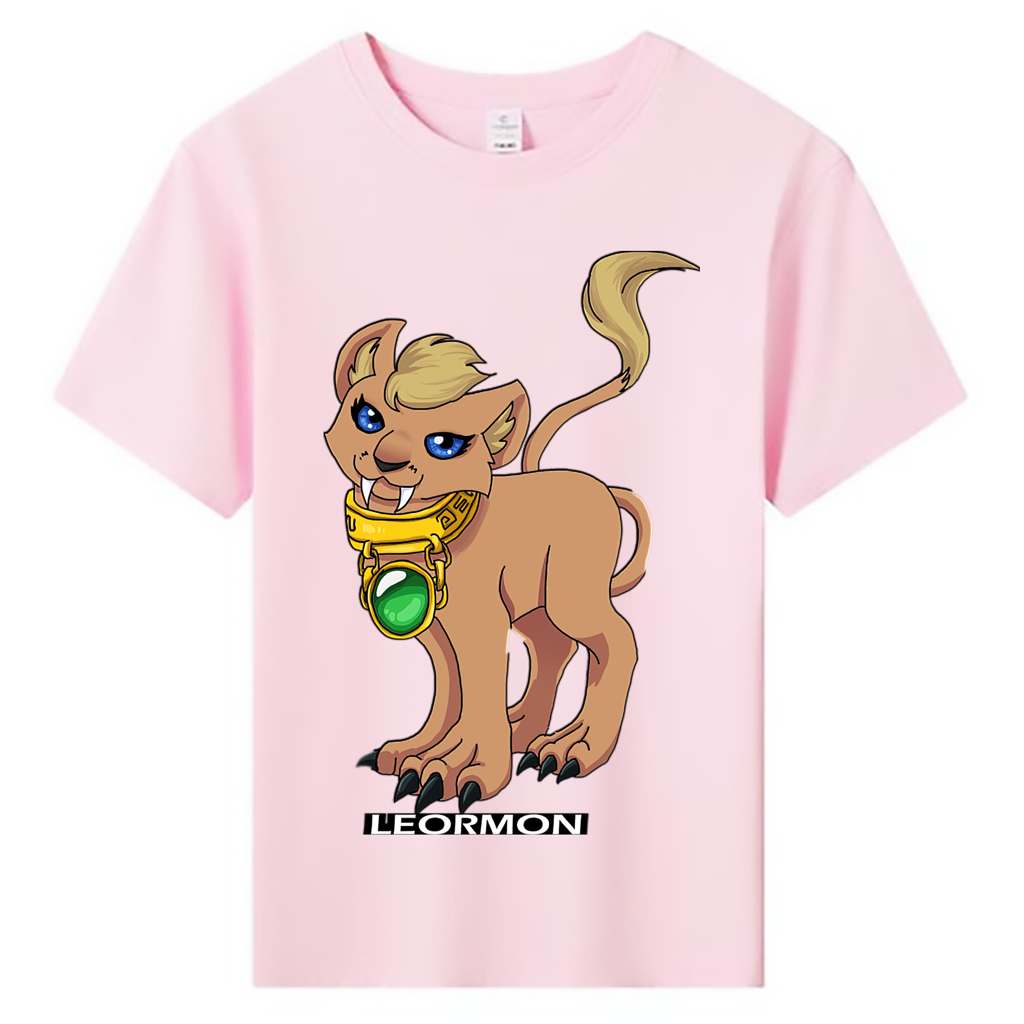 （画像用） Digimon デジタルモンスター/デジモン 綿100％キッズTシャツ（フロントプリント）