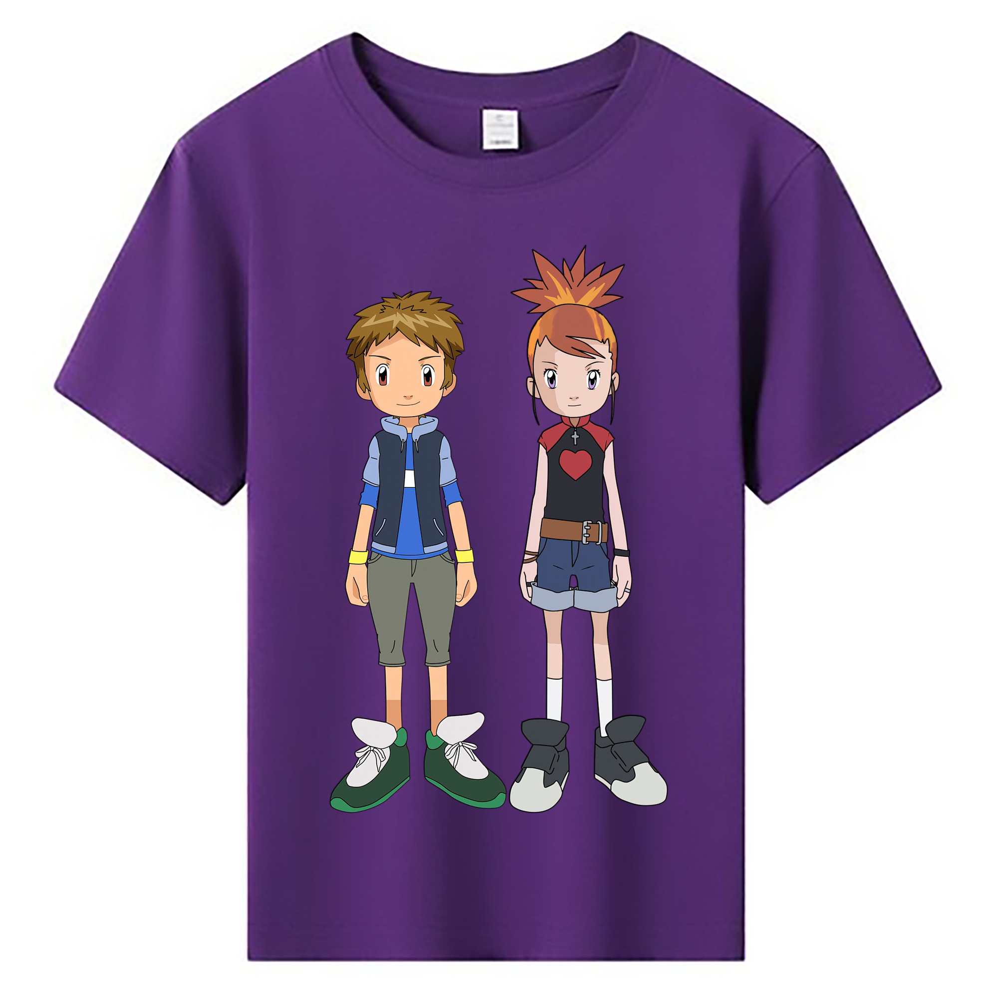 （画像用） Digimon デジタルモンスター/デジモン 綿100％キッズTシャツ（フロントプリント）