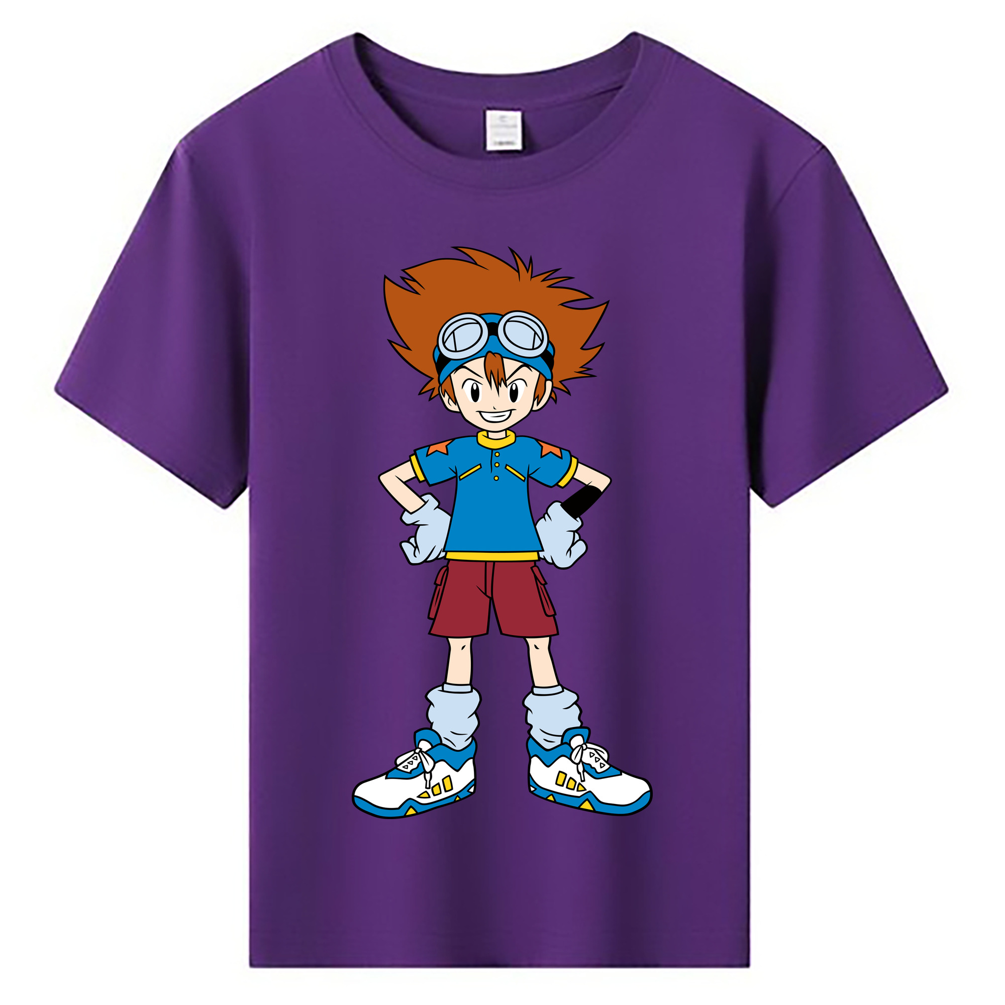 （画像用） Digimon デジタルモンスター/デジモン 綿100％キッズTシャツ（フロントプリント）
