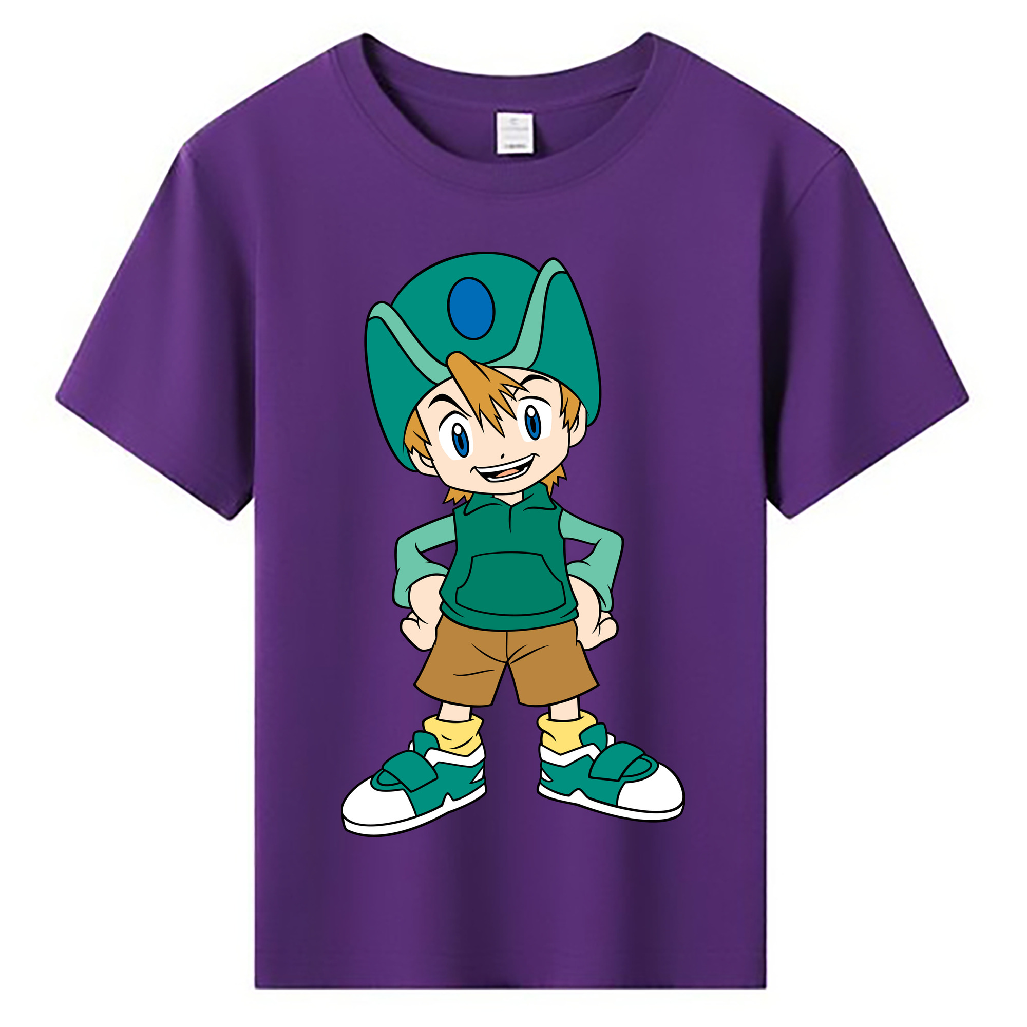 （画像用） Digimon デジタルモンスター/デジモン 綿100％キッズTシャツ（フロントプリント）