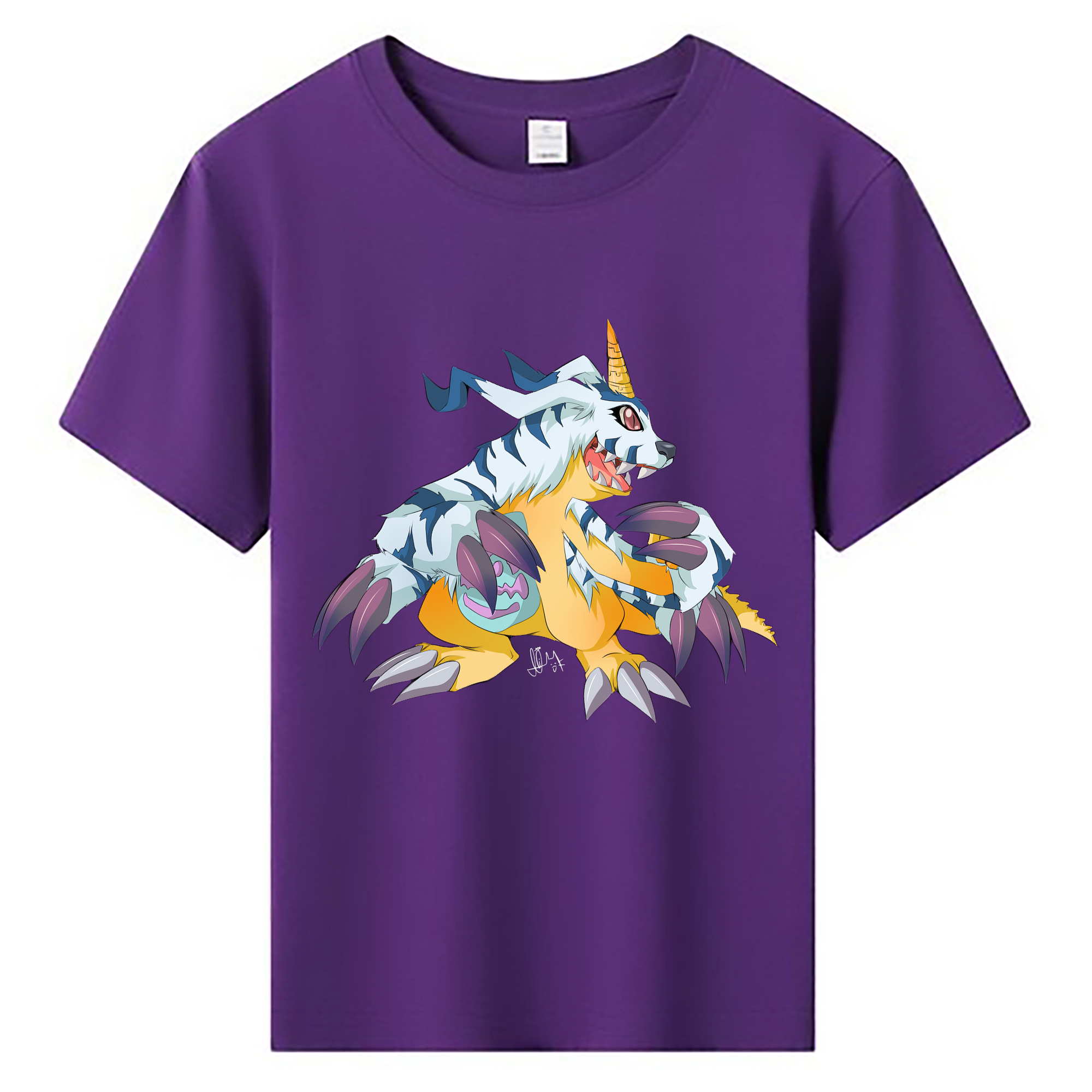 （画像用） Digimon デジタルモンスター/デジモン 綿100％キッズTシャツ（フロントプリント）