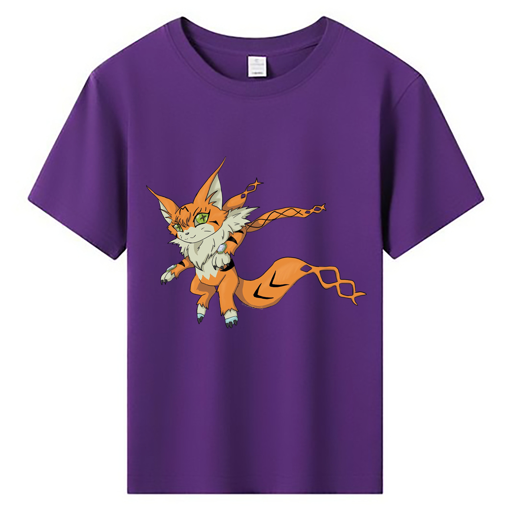 （画像用） Digimon デジタルモンスター/デジモン 綿100％キッズTシャツ（フロントプリント）