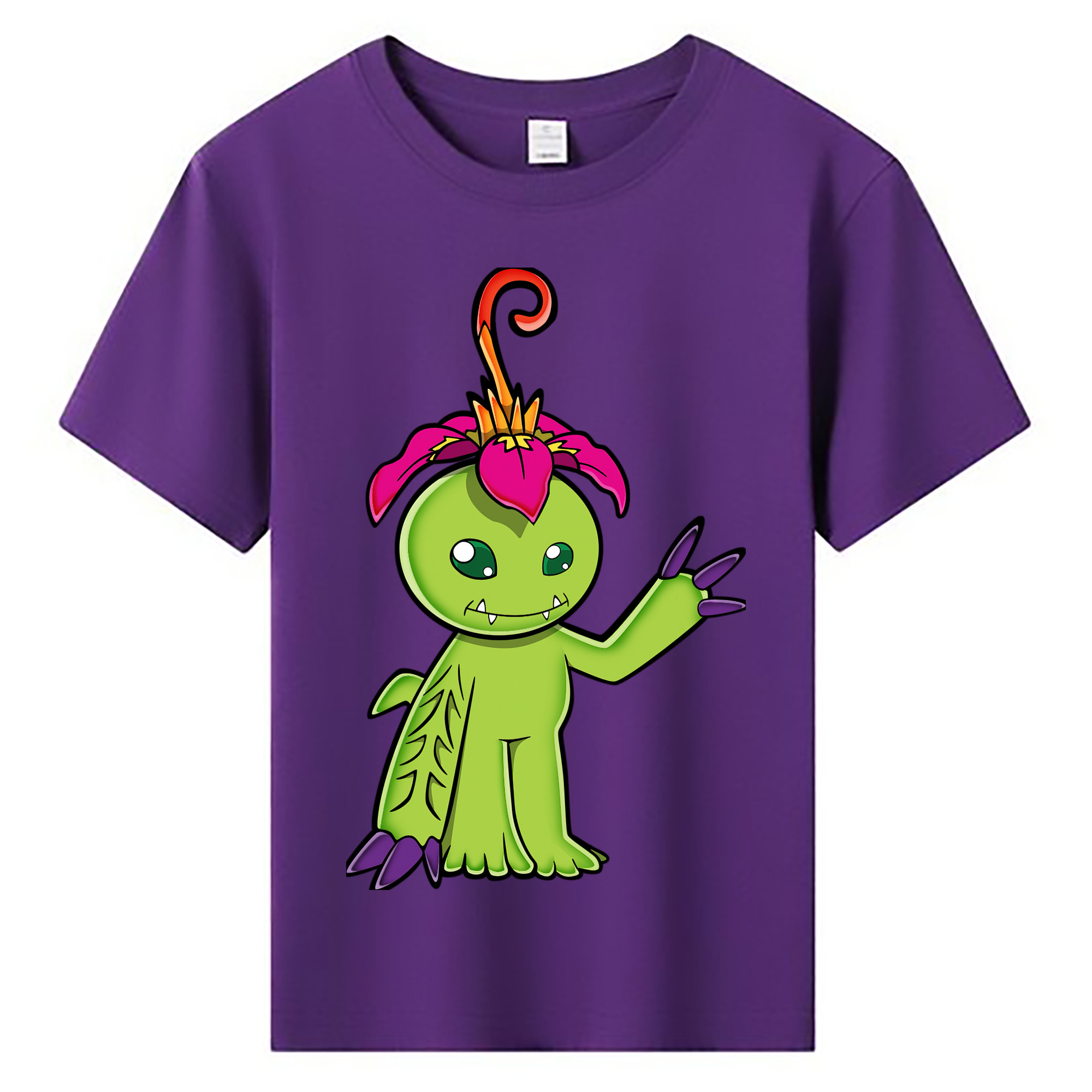 （画像用） Digimon デジタルモンスター/デジモン 綿100％キッズTシャツ（フロントプリント）