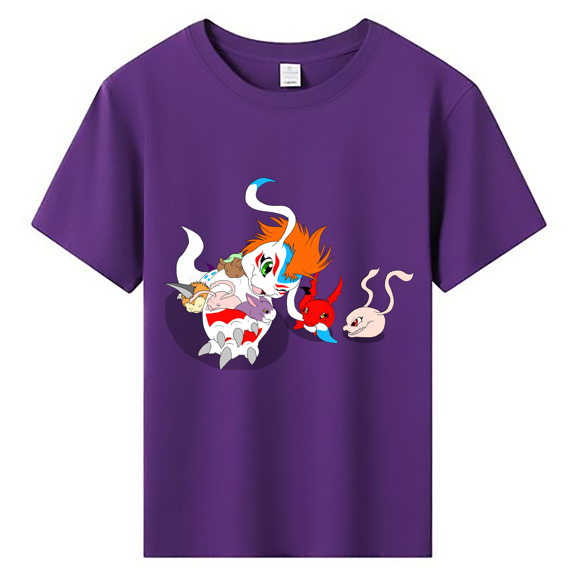 （画像用） Digimon デジタルモンスター/デジモン 綿100％キッズTシャツ（フロントプリント）