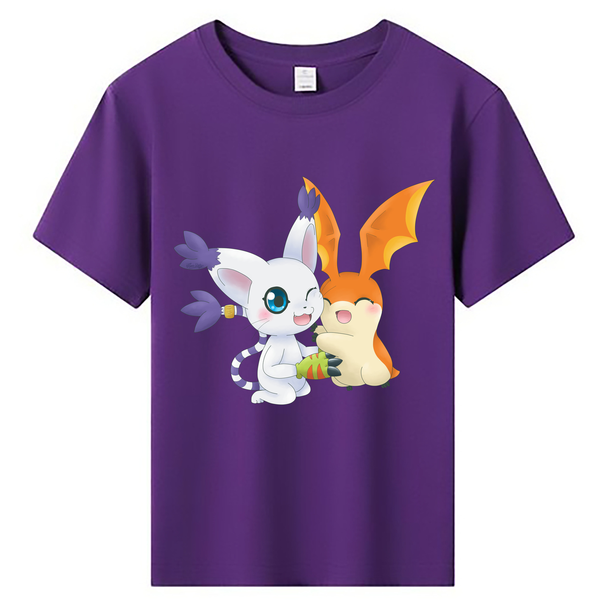 （画像用） Digimon デジタルモンスター/デジモン 綿100％キッズTシャツ（フロントプリント）