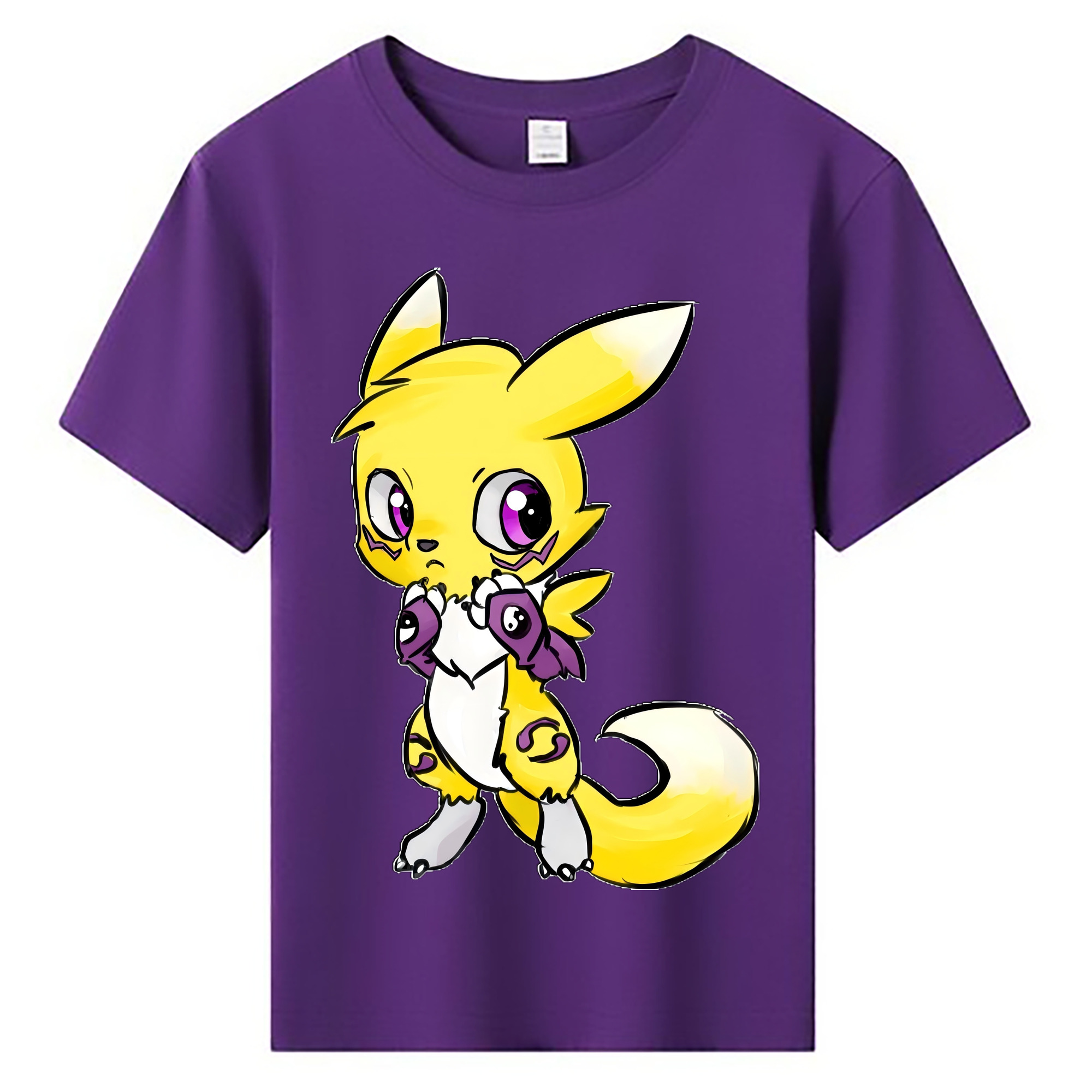 （画像用） Digimon デジタルモンスター/デジモン 綿100％キッズTシャツ（フロントプリント）