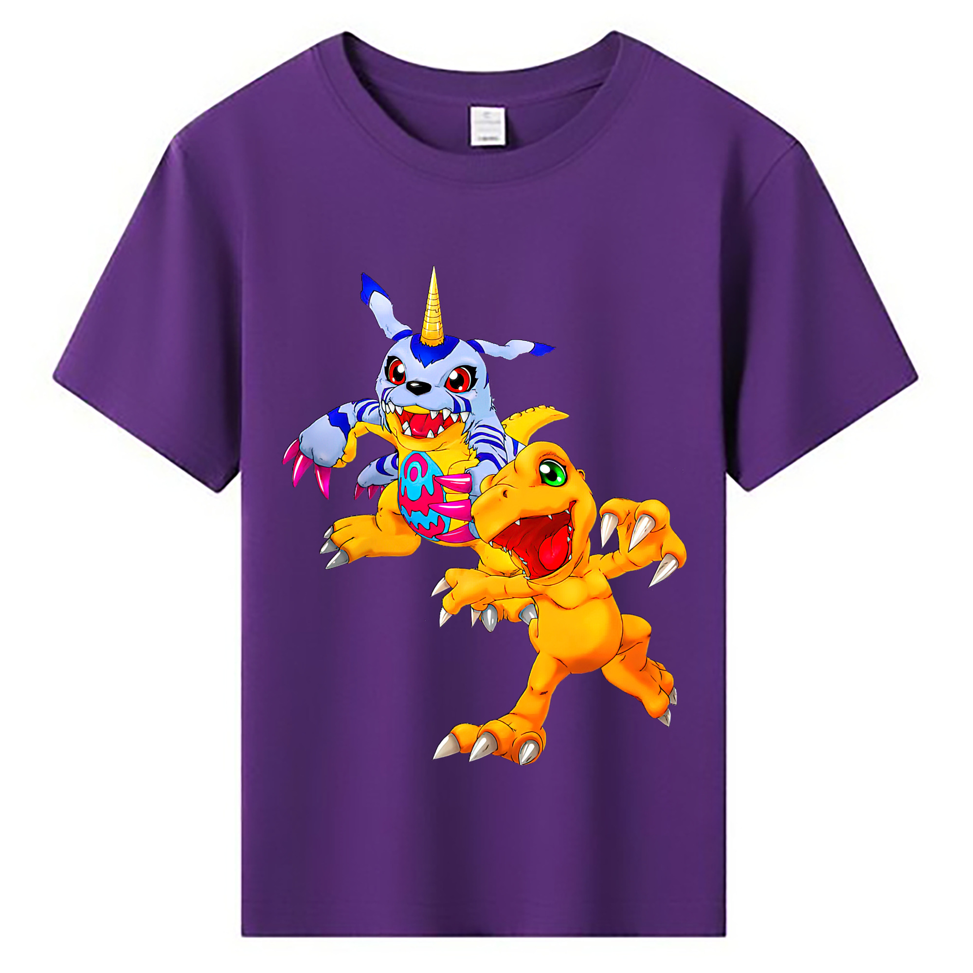 （画像用） Digimon デジタルモンスター/デジモン 綿100％キッズTシャツ（フロントプリント）