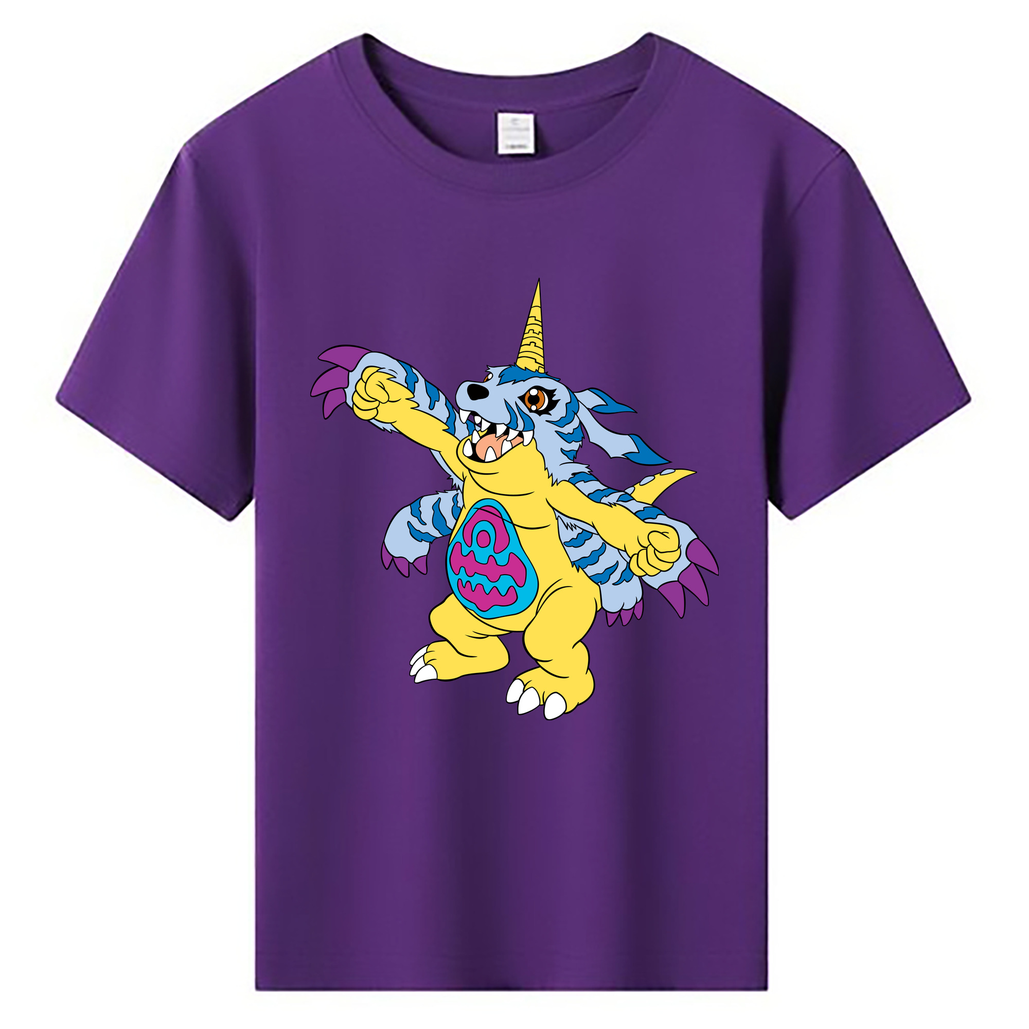 （画像用） Digimon デジタルモンスター/デジモン 綿100％キッズTシャツ（フロントプリント）