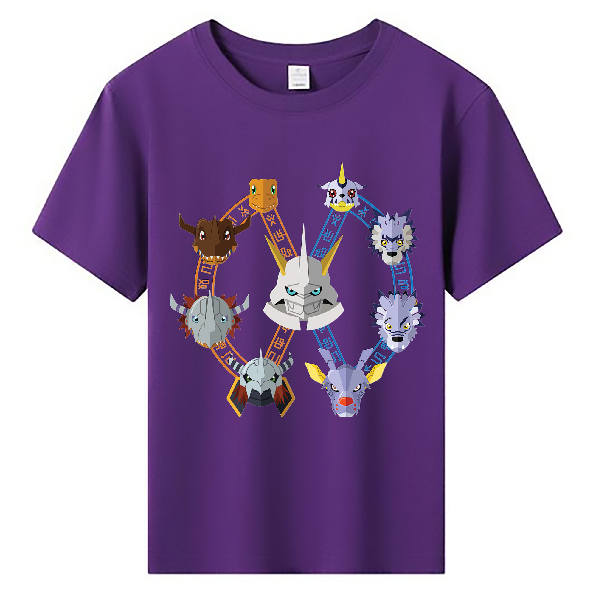 （画像用） Digimon デジタルモンスター/デジモン 綿100％キッズTシャツ（フロントプリント）
