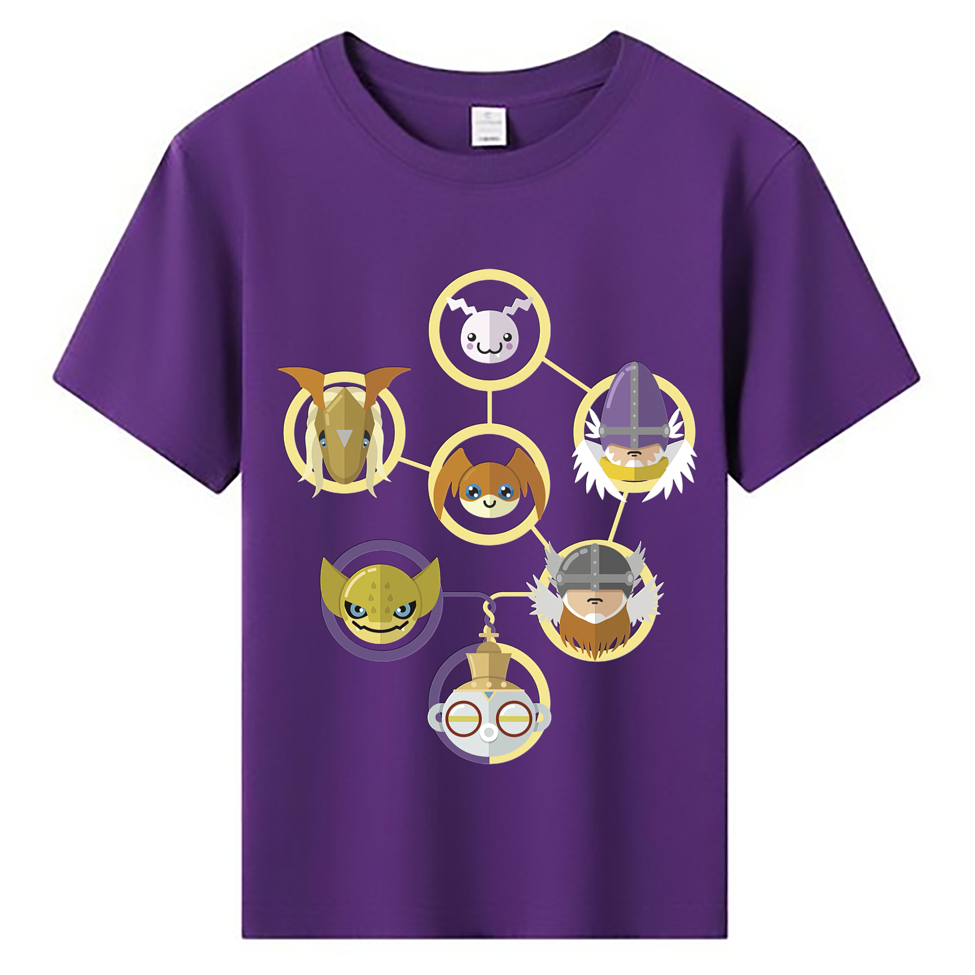 （画像用） Digimon デジタルモンスター/デジモン 綿100％キッズTシャツ（フロントプリント）