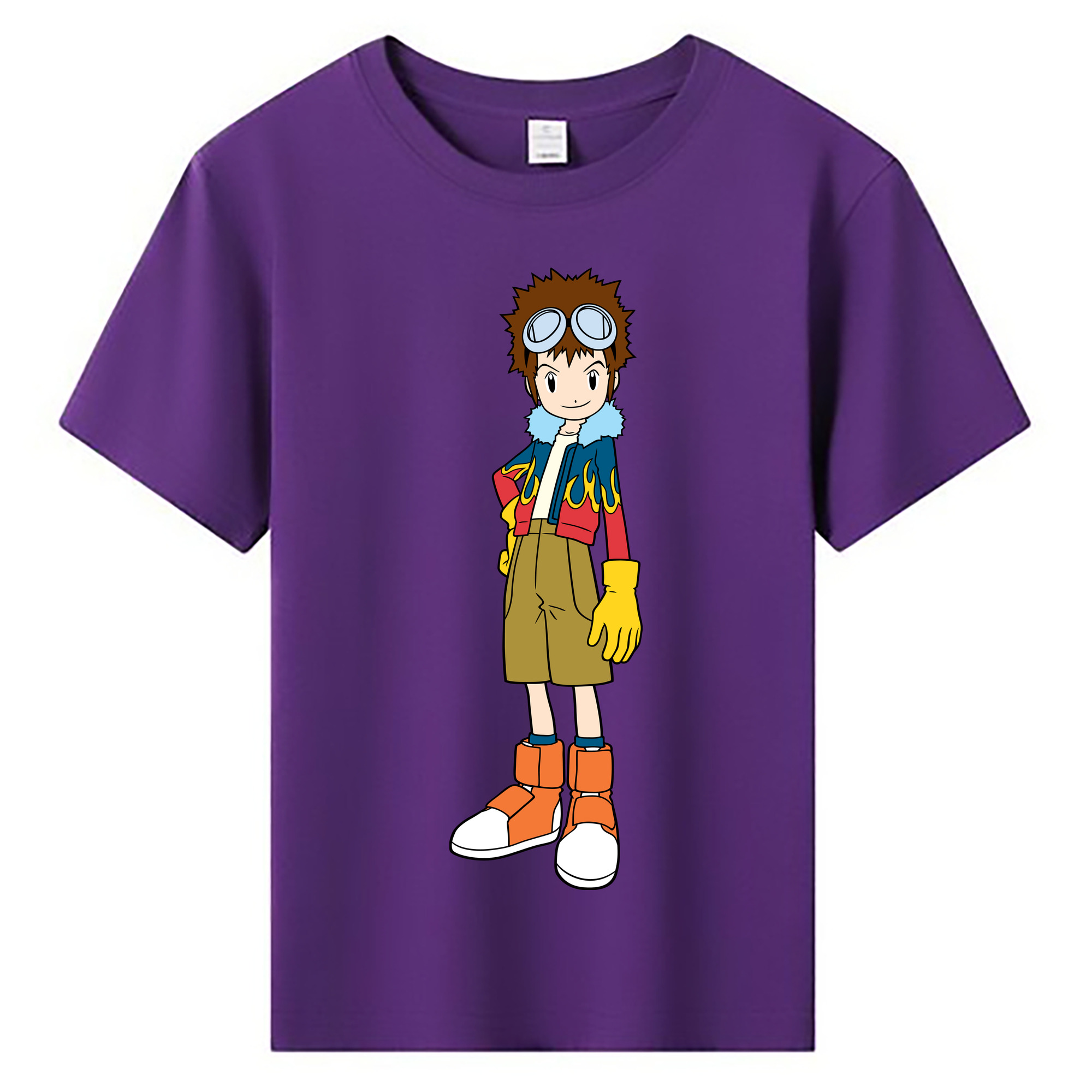 （画像用） Digimon デジタルモンスター/デジモン 綿100％キッズTシャツ（フロントプリント）