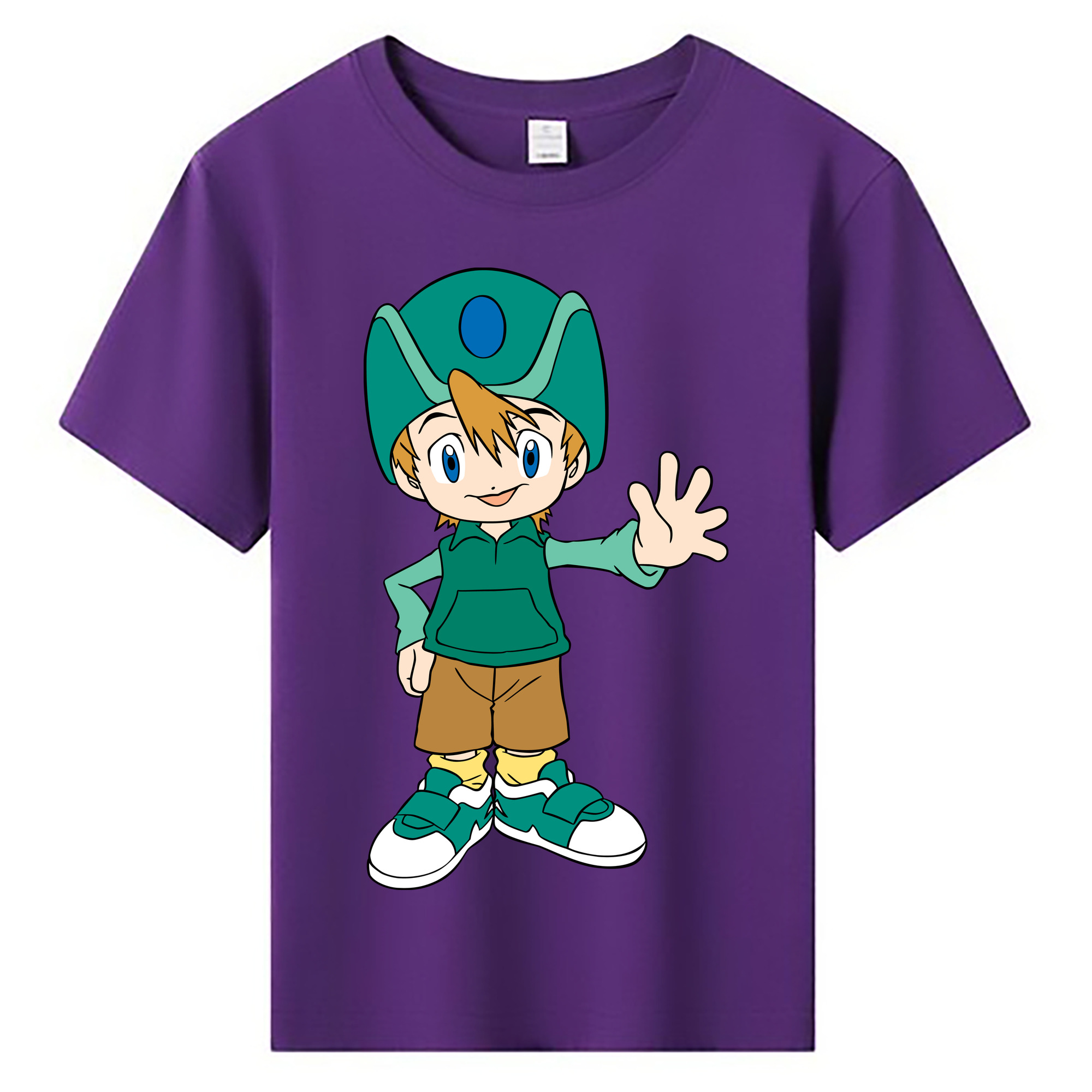 （画像用） Digimon デジタルモンスター/デジモン 綿100％キッズTシャツ（フロントプリント）