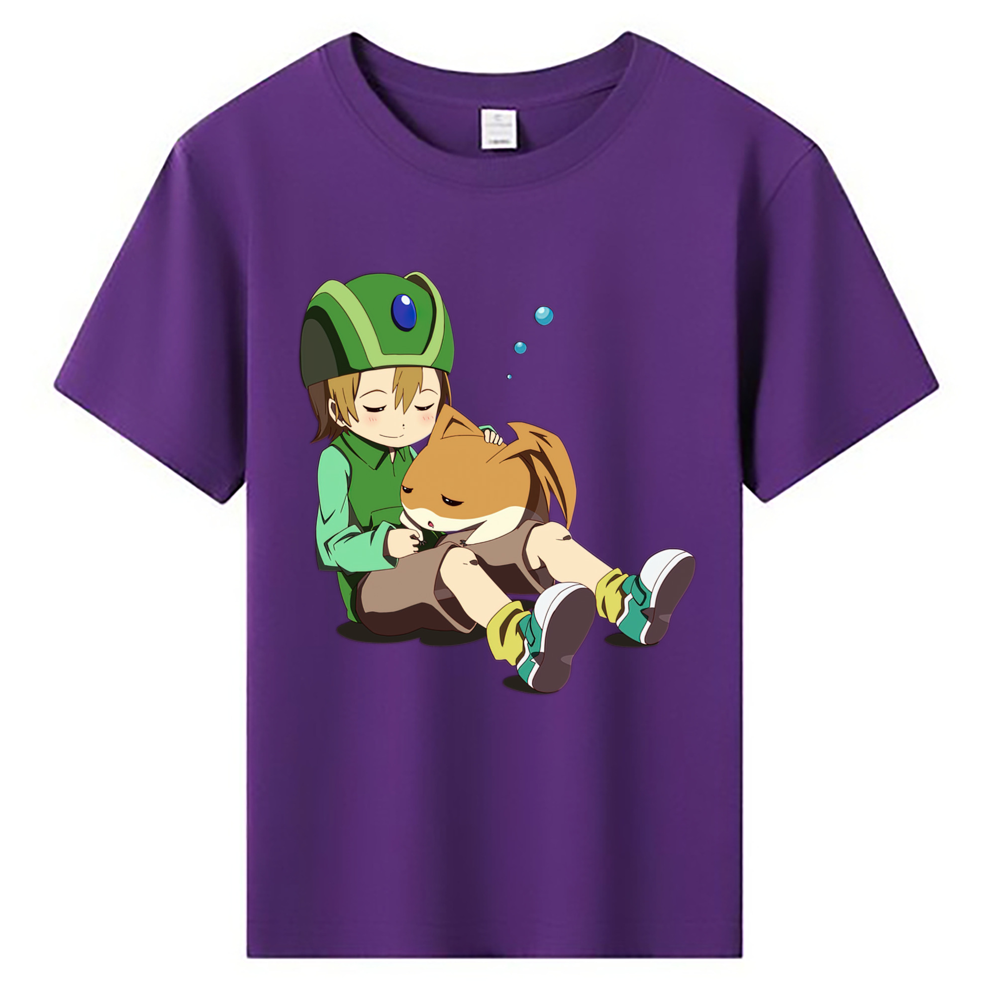（画像用） Digimon デジタルモンスター/デジモン 綿100％キッズTシャツ（フロントプリント）