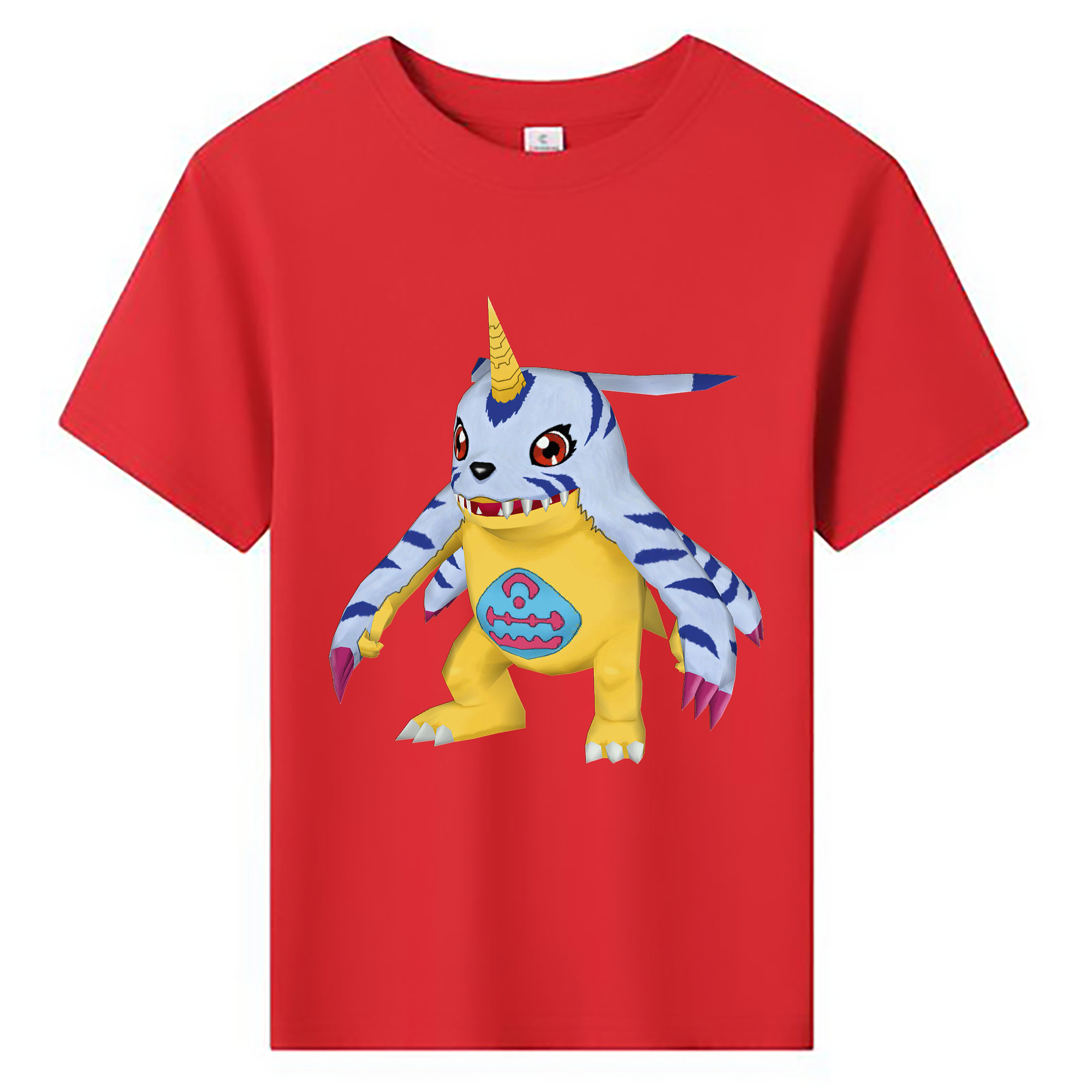 （画像用） Digimon デジタルモンスター/デジモン 綿100％キッズTシャツ（フロントプリント）