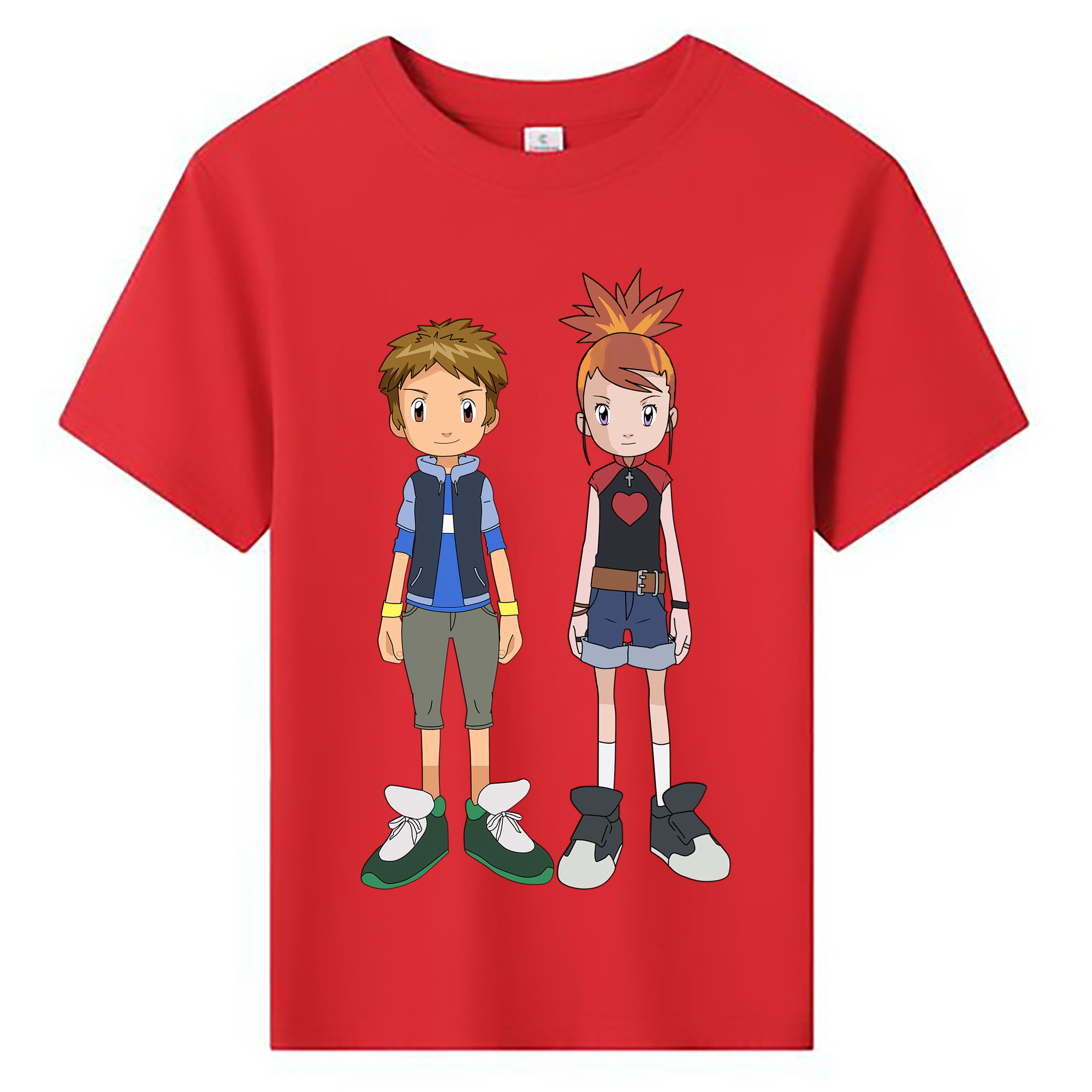 （画像用） Digimon デジタルモンスター/デジモン 綿100％キッズTシャツ（フロントプリント）