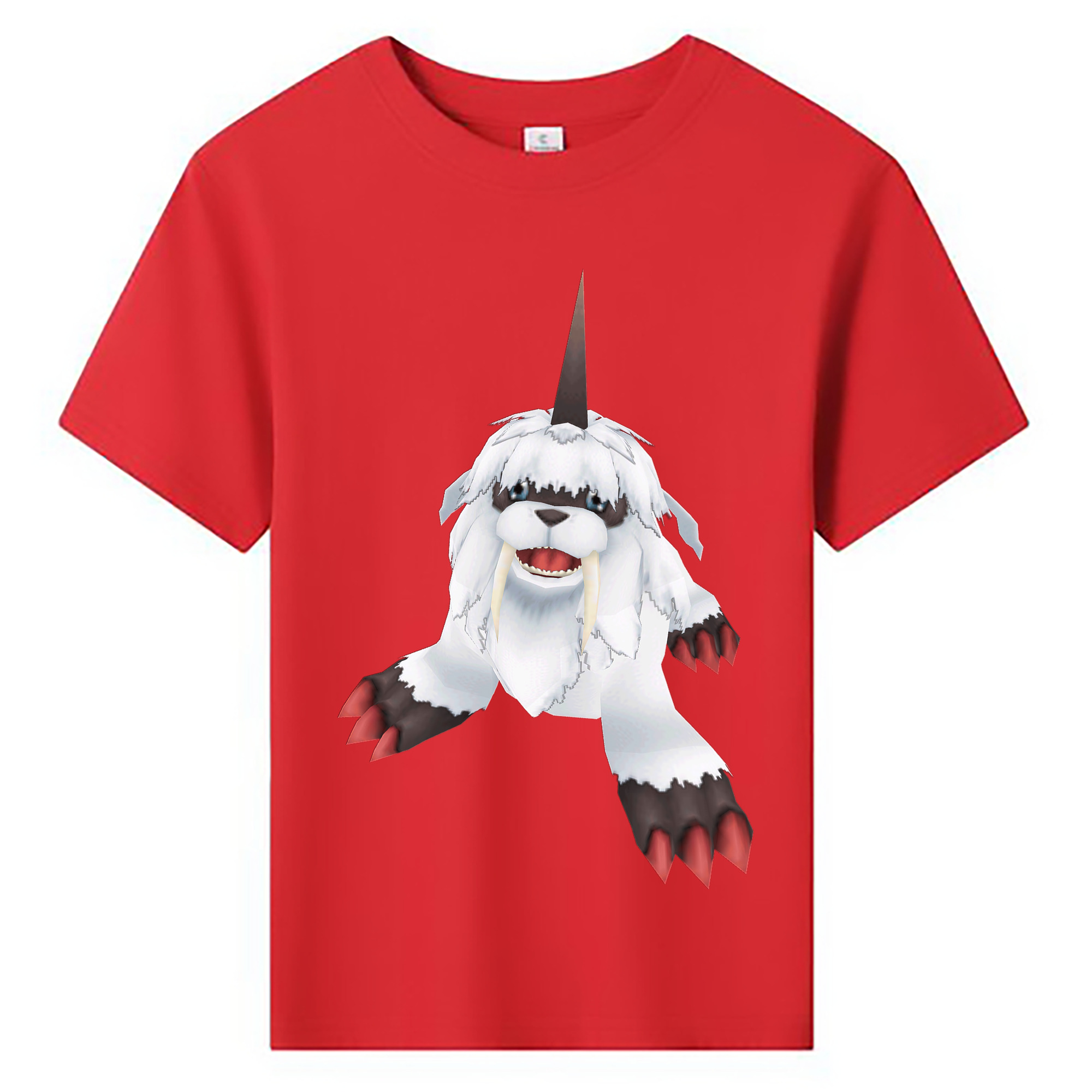 （画像用） Digimon デジタルモンスター/デジモン 綿100％キッズTシャツ（フロントプリント）