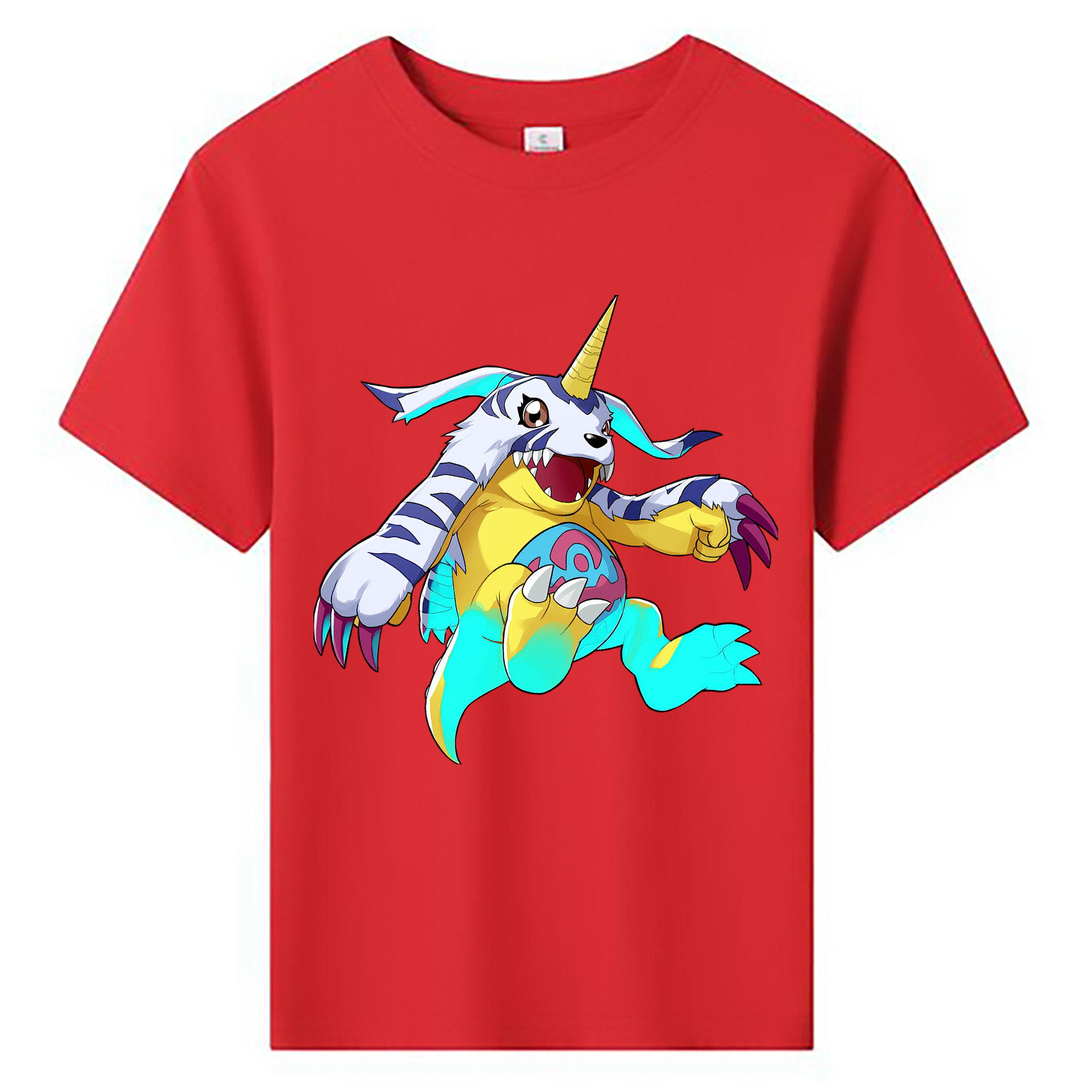 （画像用） Digimon デジタルモンスター/デジモン 綿100％キッズTシャツ（フロントプリント）