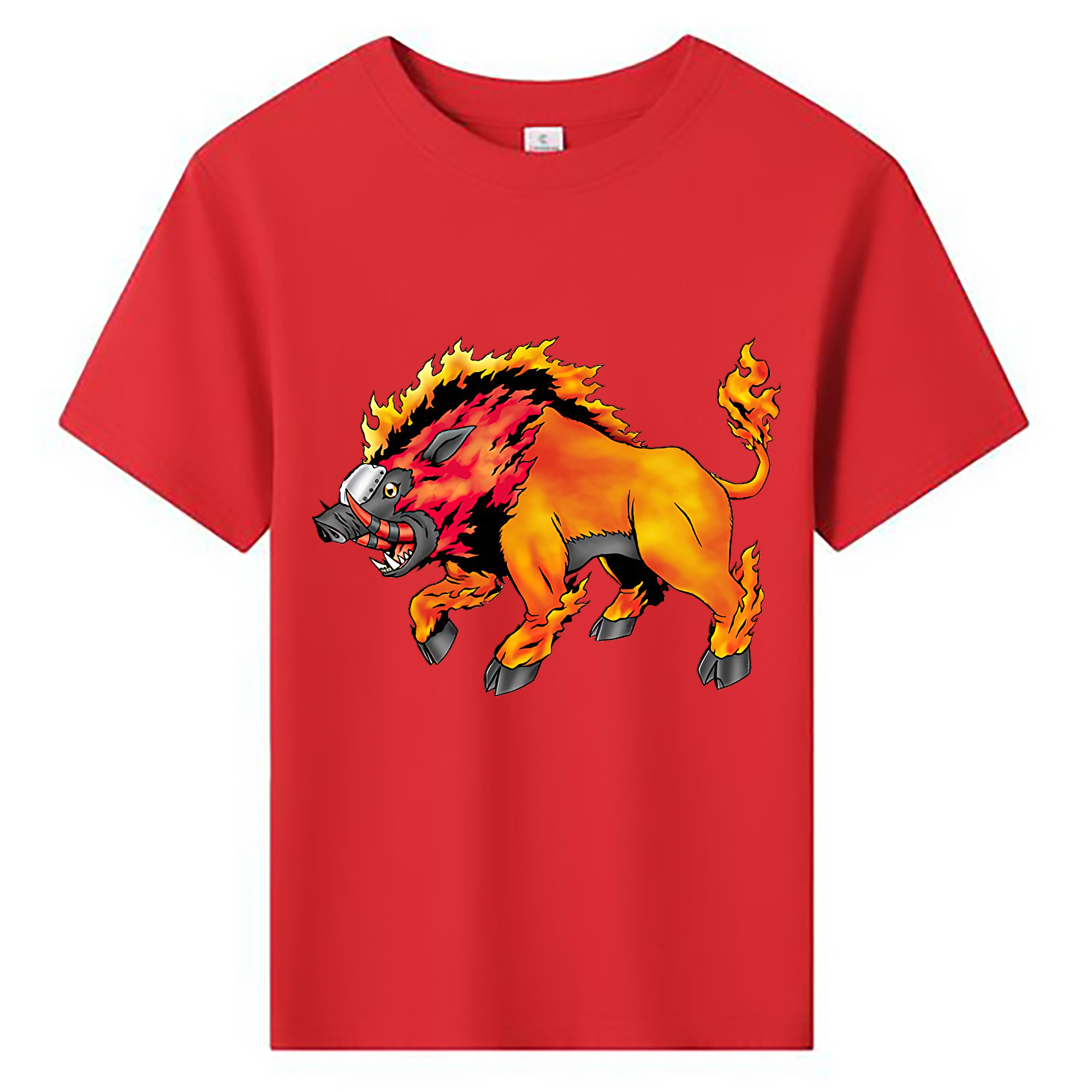 （画像用） Digimon デジタルモンスター/デジモン 綿100％キッズTシャツ（フロントプリント）