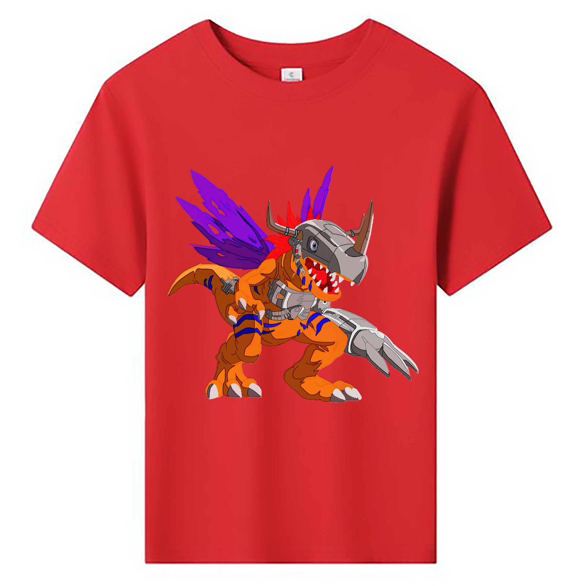 （画像用） Digimon デジタルモンスター/デジモン 綿100％キッズTシャツ（フロントプリント）