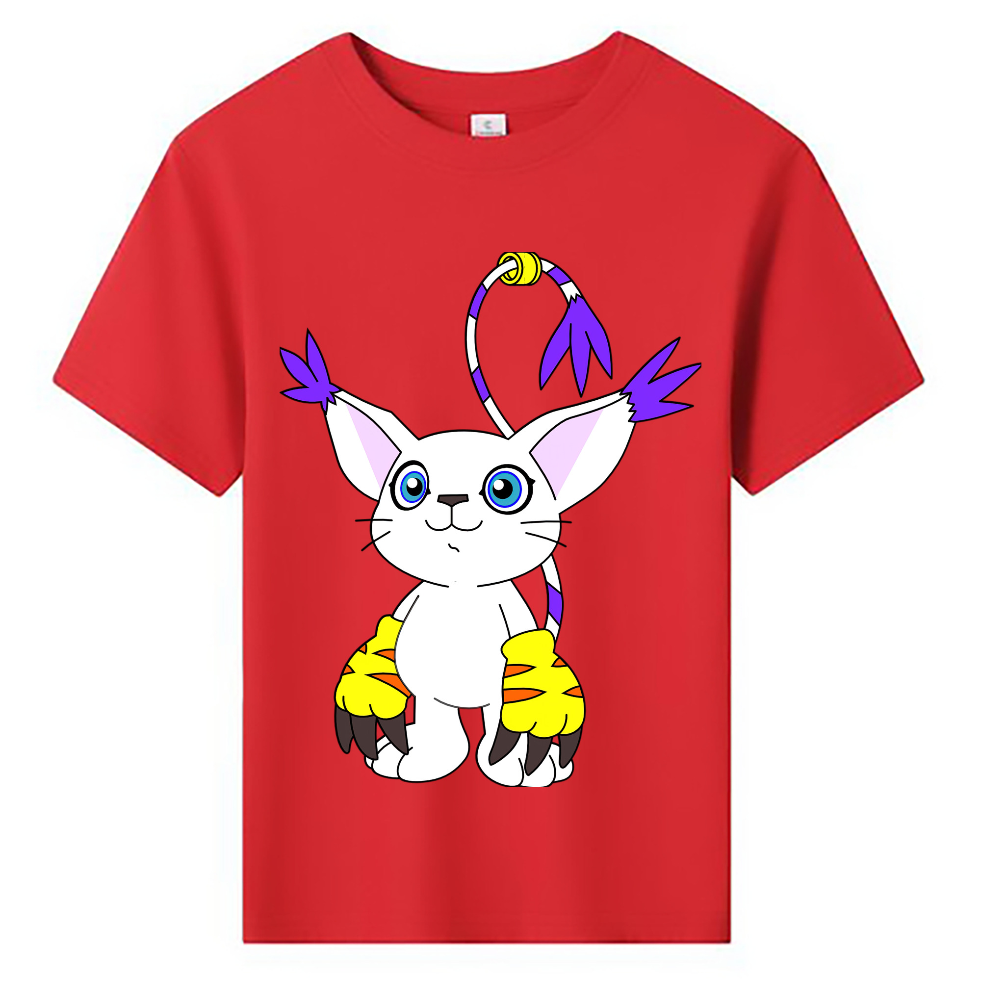 （画像用） Digimon デジタルモンスター/デジモン 綿100％キッズTシャツ（フロントプリント）