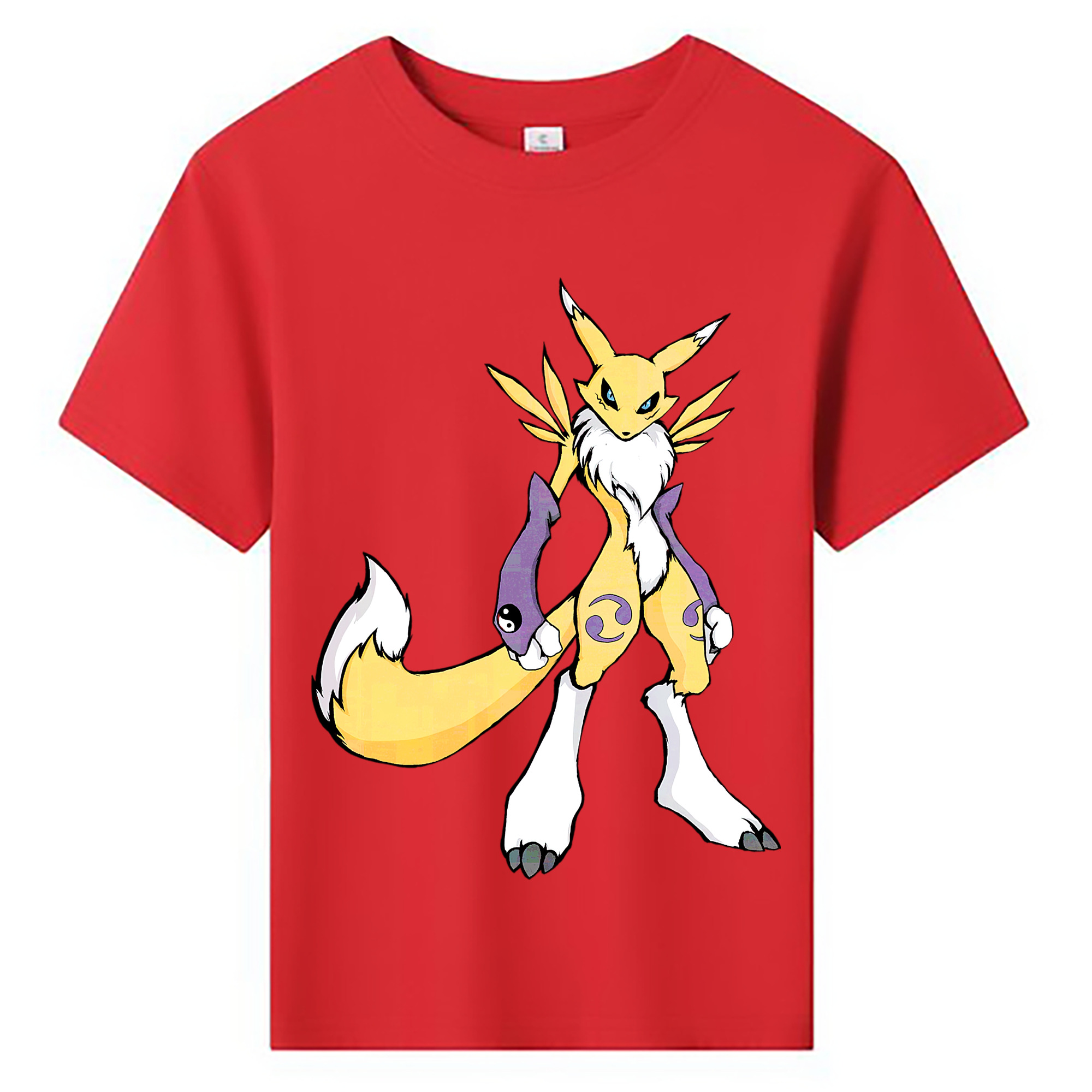 （画像用） Digimon デジタルモンスター/デジモン 綿100％キッズTシャツ（フロントプリント）