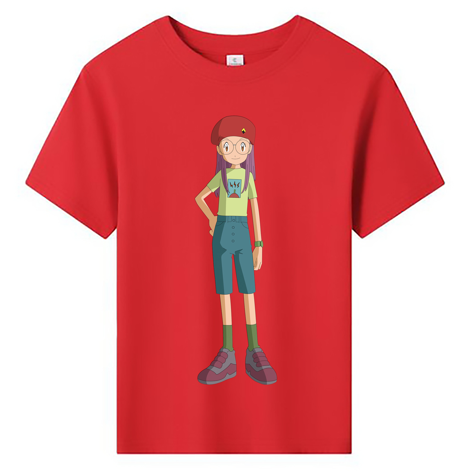 （画像用） Digimon デジタルモンスター/デジモン 綿100％キッズTシャツ（フロントプリント）
