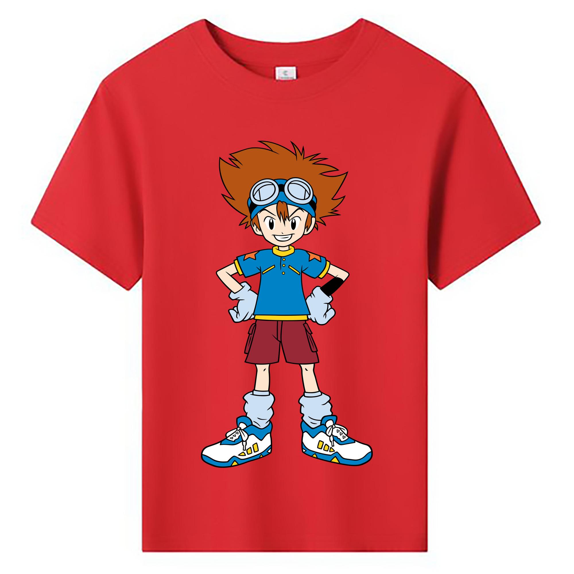 （画像用） Digimon デジタルモンスター/デジモン 綿100％キッズTシャツ（フロントプリント）