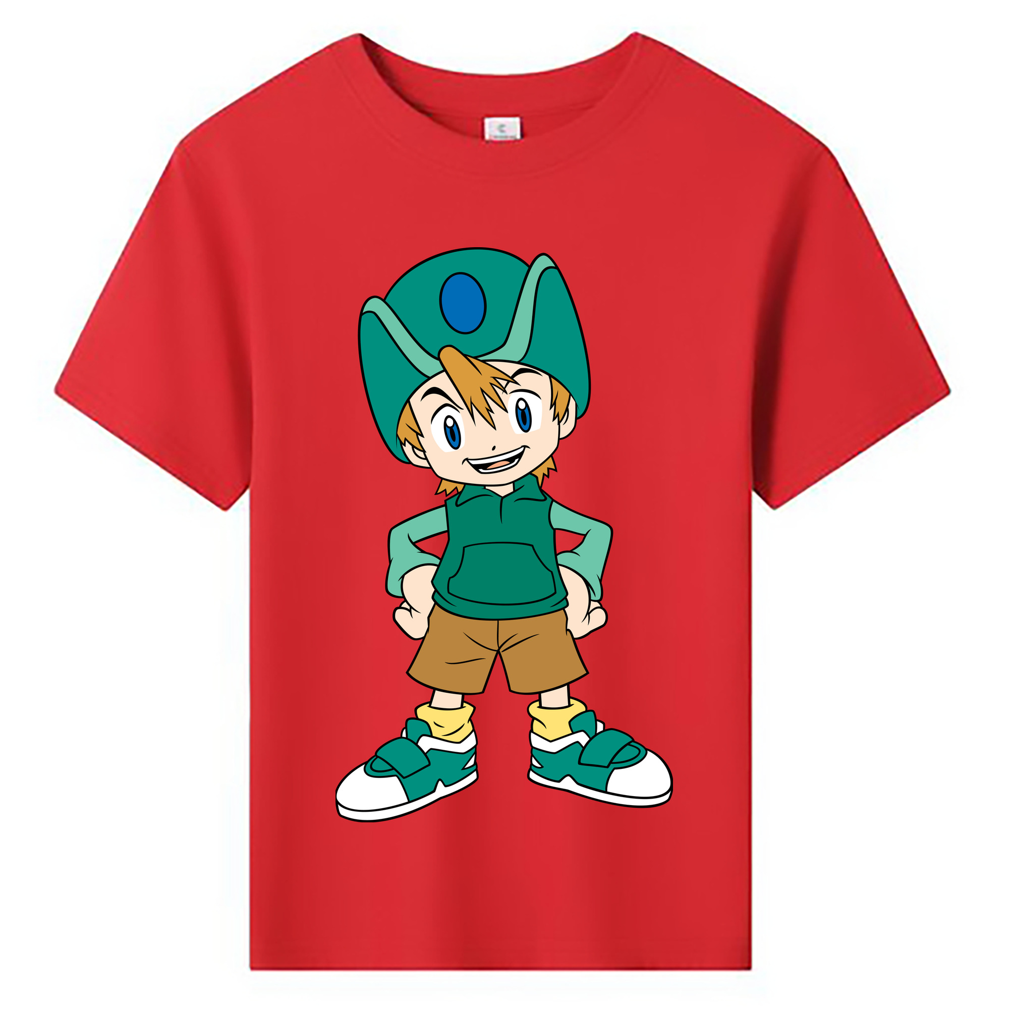 （画像用） Digimon デジタルモンスター/デジモン 綿100％キッズTシャツ（フロントプリント）