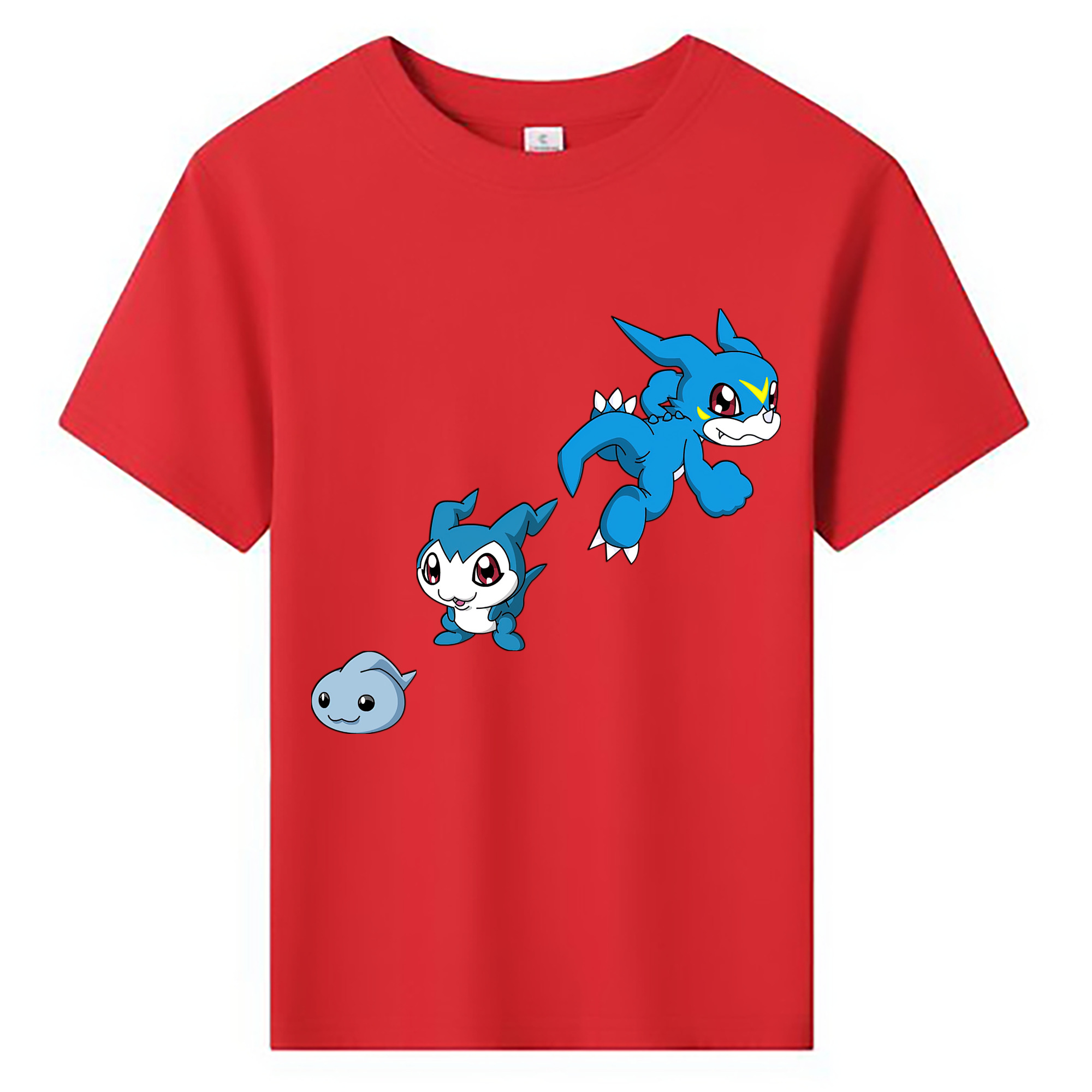 （画像用） Digimon デジタルモンスター/デジモン 綿100％キッズTシャツ（フロントプリント）