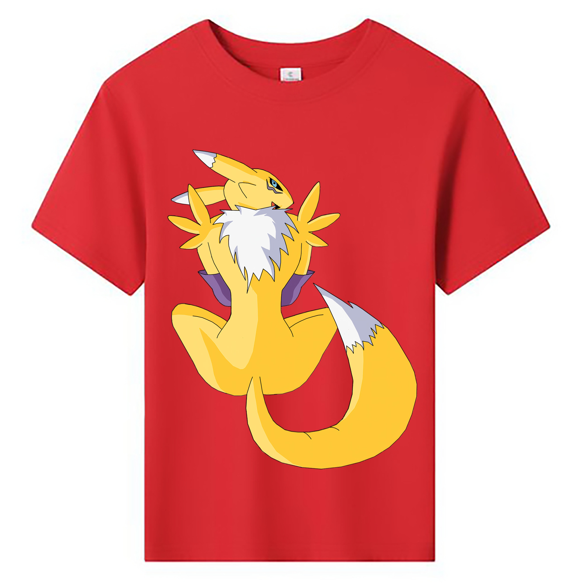 （画像用） Digimon デジタルモンスター/デジモン 綿100％キッズTシャツ（フロントプリント）