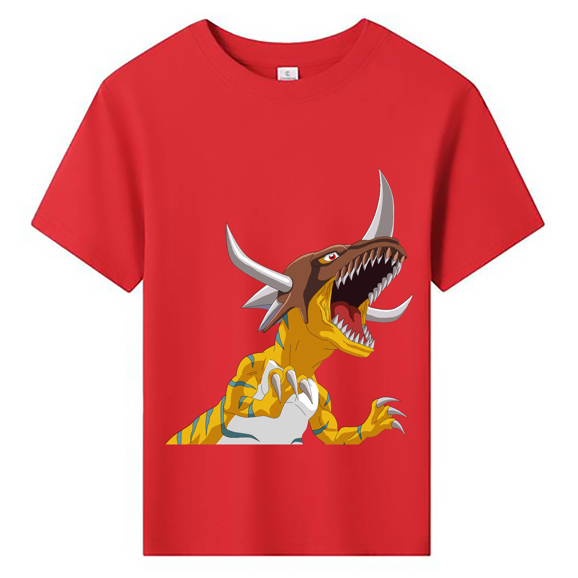 （画像用） Digimon デジタルモンスター/デジモン 綿100％キッズTシャツ（フロントプリント）